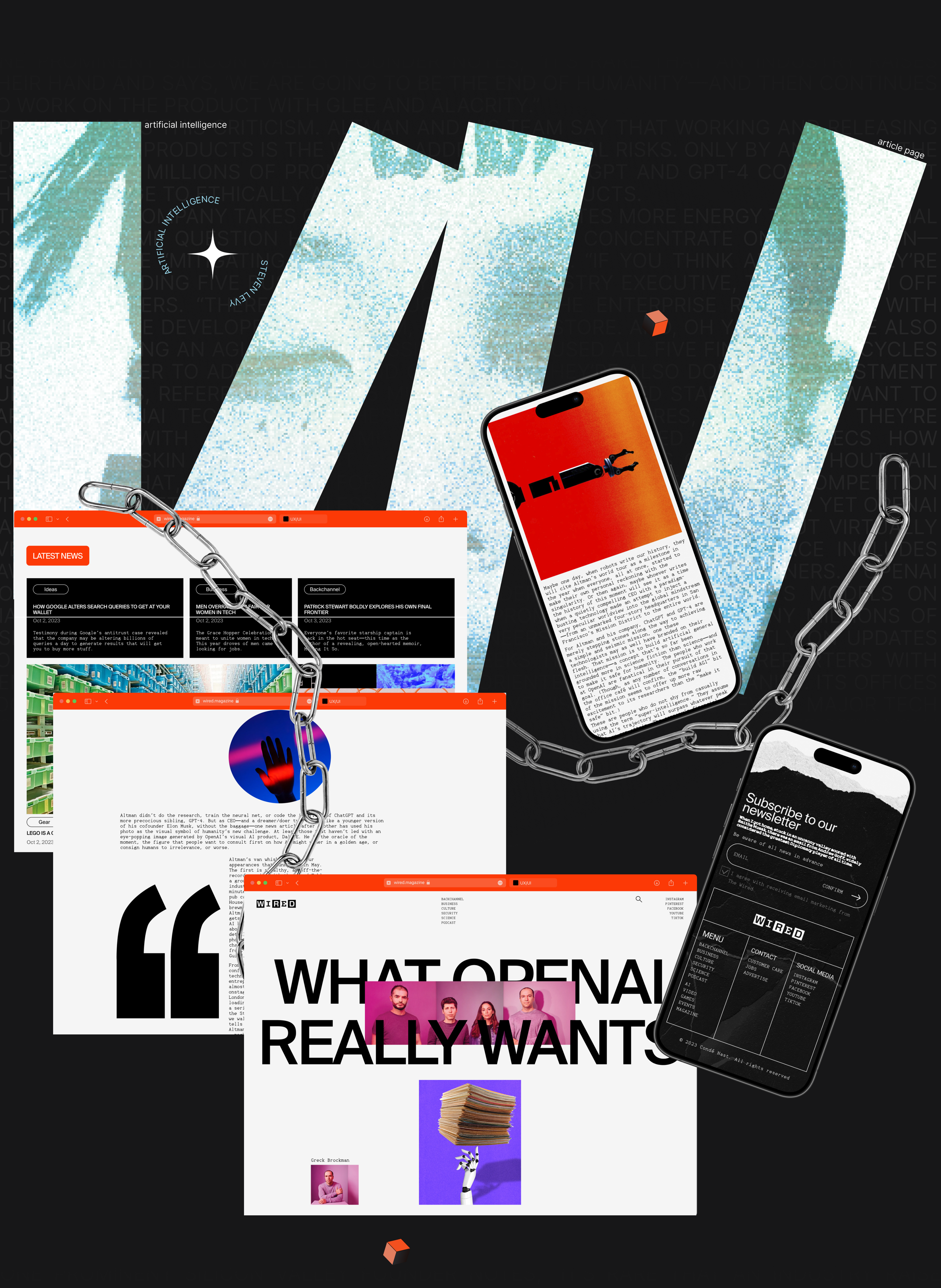 WIRED| NEWS MAGAZINE REDESIGN — Изображение №3 — Интерфейсы, Графика на Dprofile