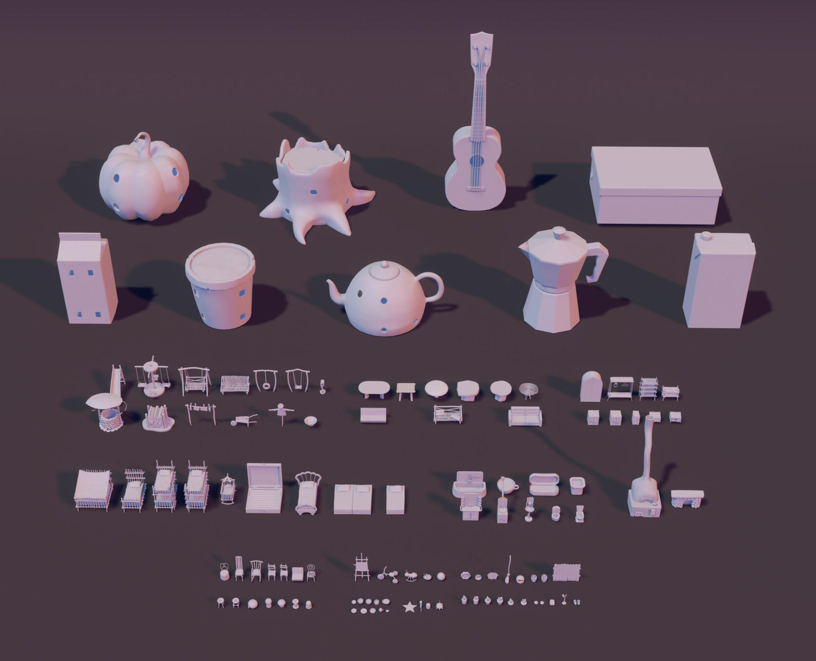 TINYTOWN Asset Pack (2022) — Графика, 3D на Dprofile