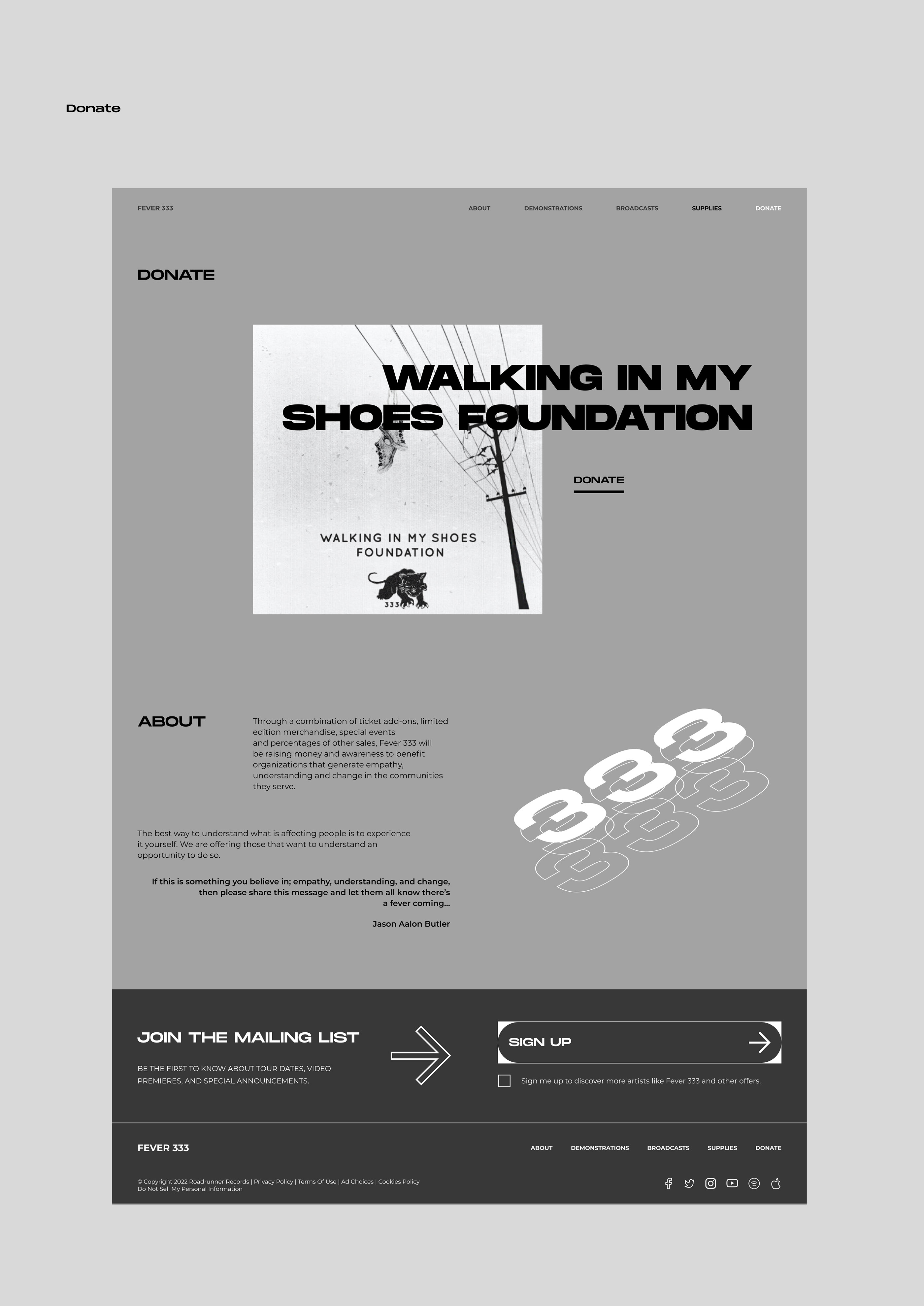 The Fever 333 Official Website — Изображение №16 — Интерфейсы, Анимация на Dprofile