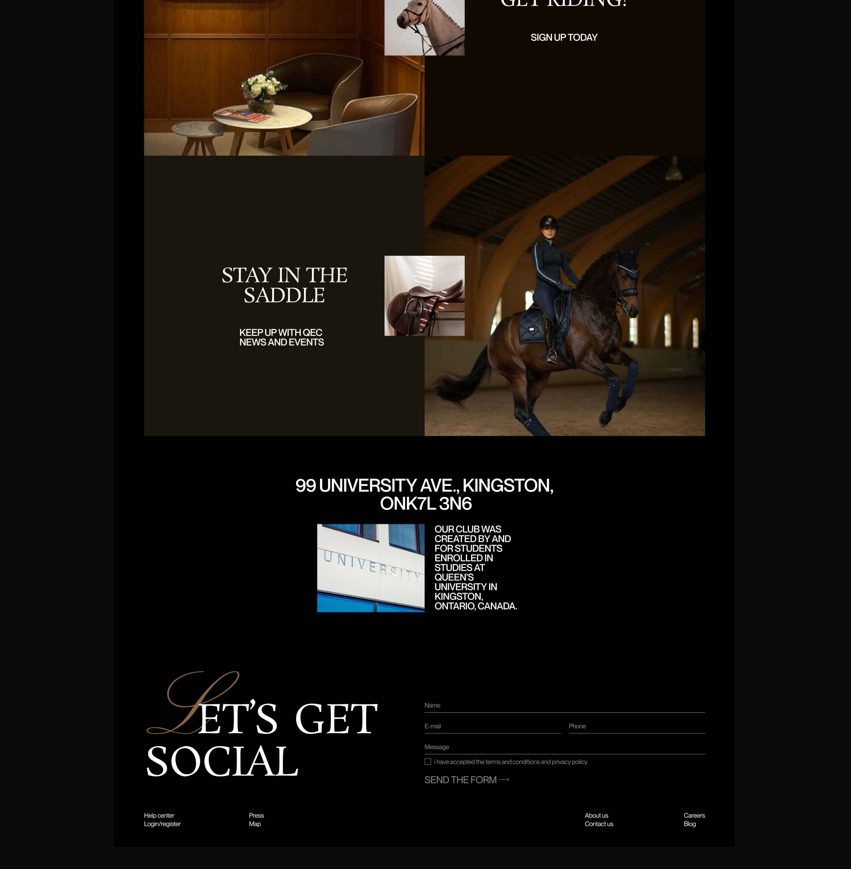 Queen's equestrian club — Изображение №4 — Интерфейсы на Dprofile