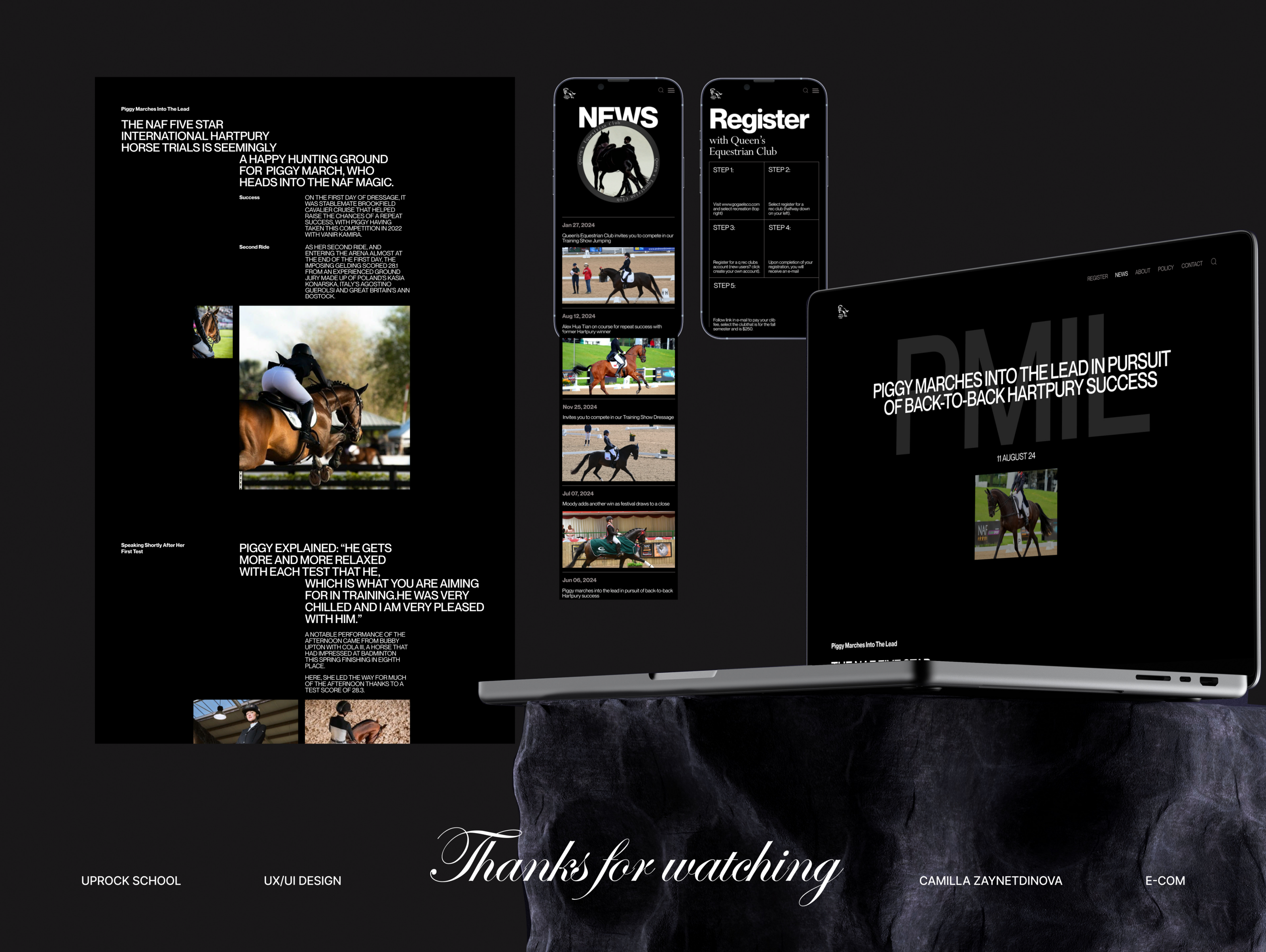 Queen's equestrian club — Изображение №10 — Интерфейсы на Dprofile