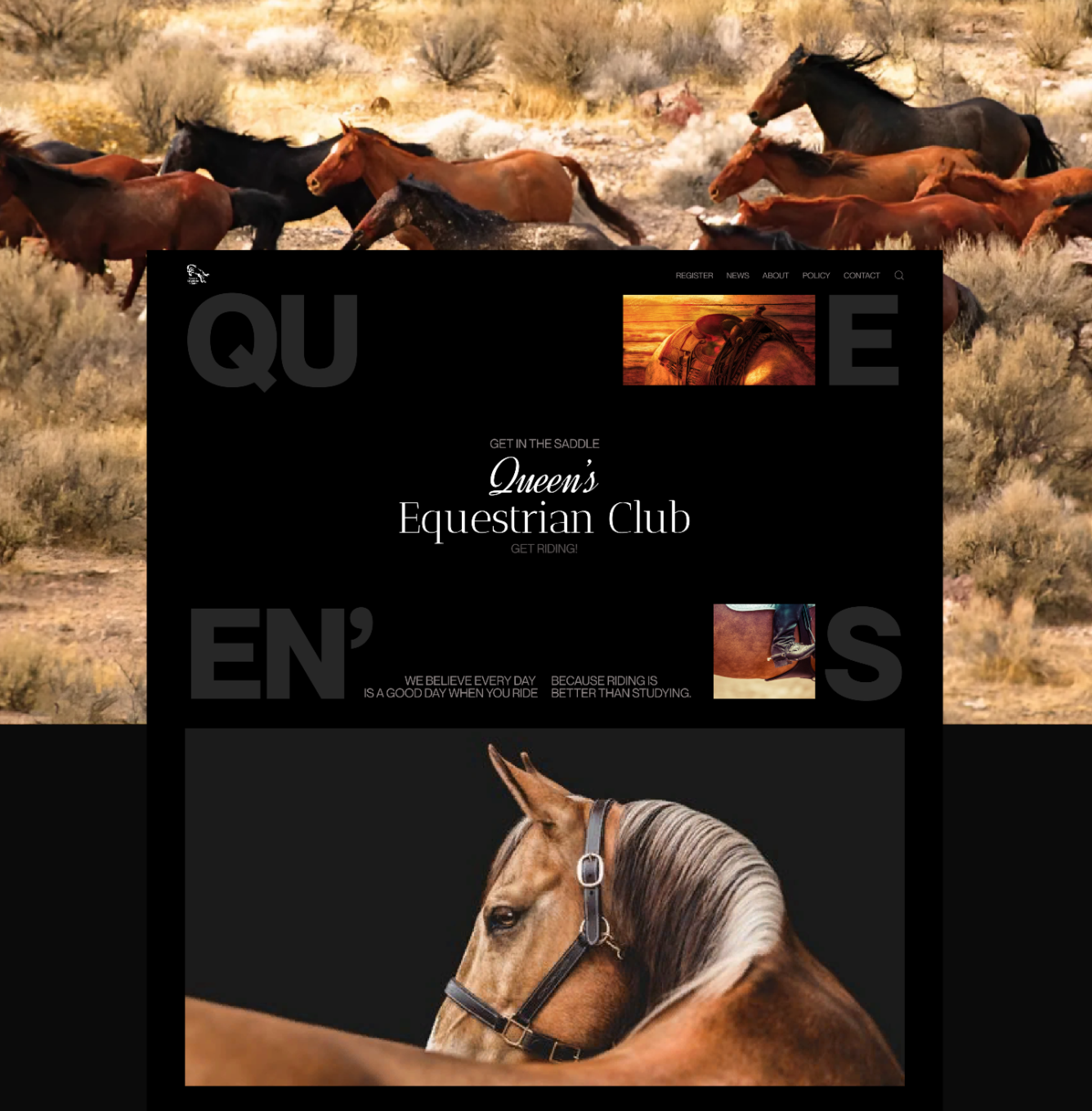 Queen's equestrian club — Изображение №2 — Интерфейсы на Dprofile