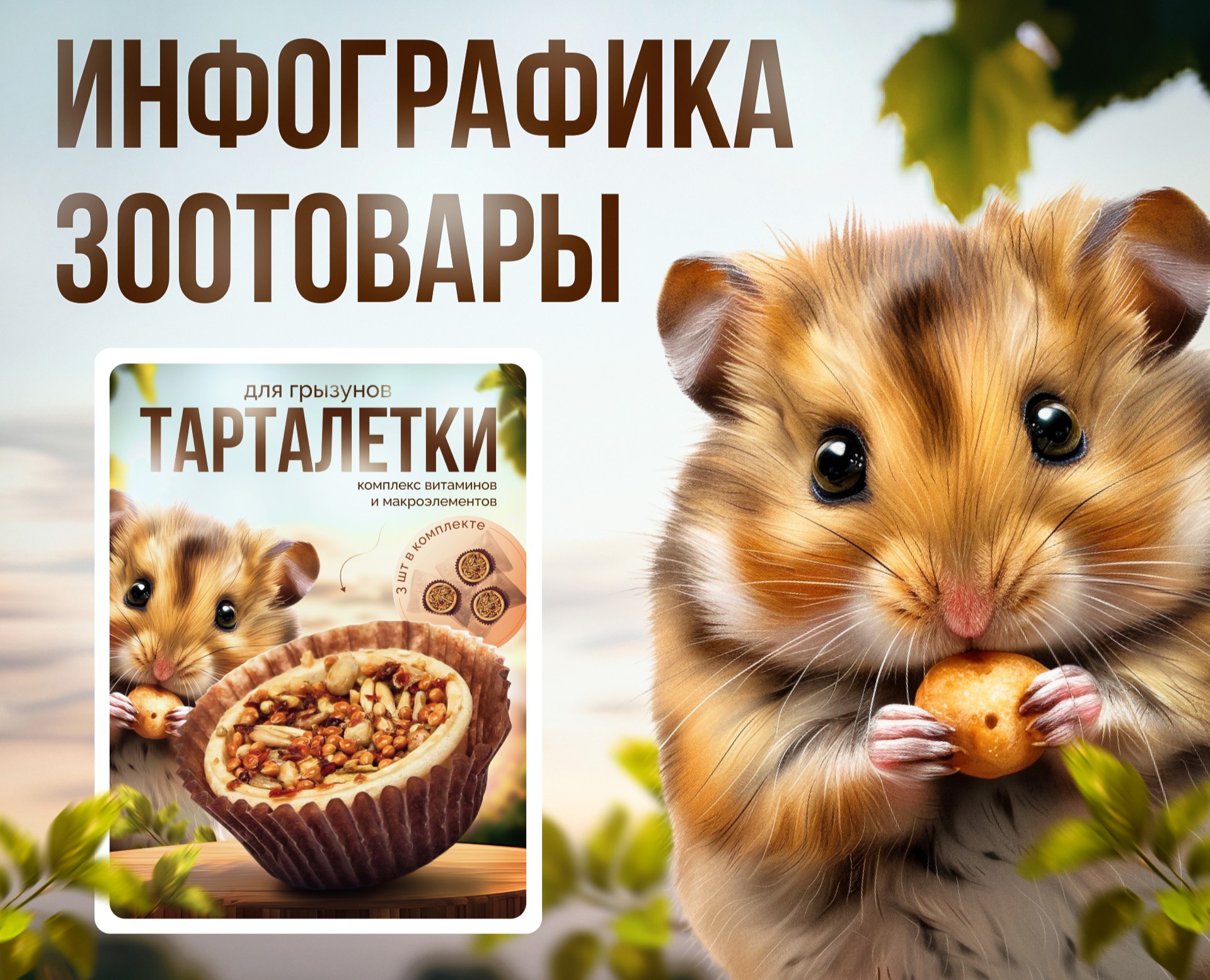 Инфографика|Карточка товара|Зоотовары|Нейросети — Графика, Маркетинг на Dprofile