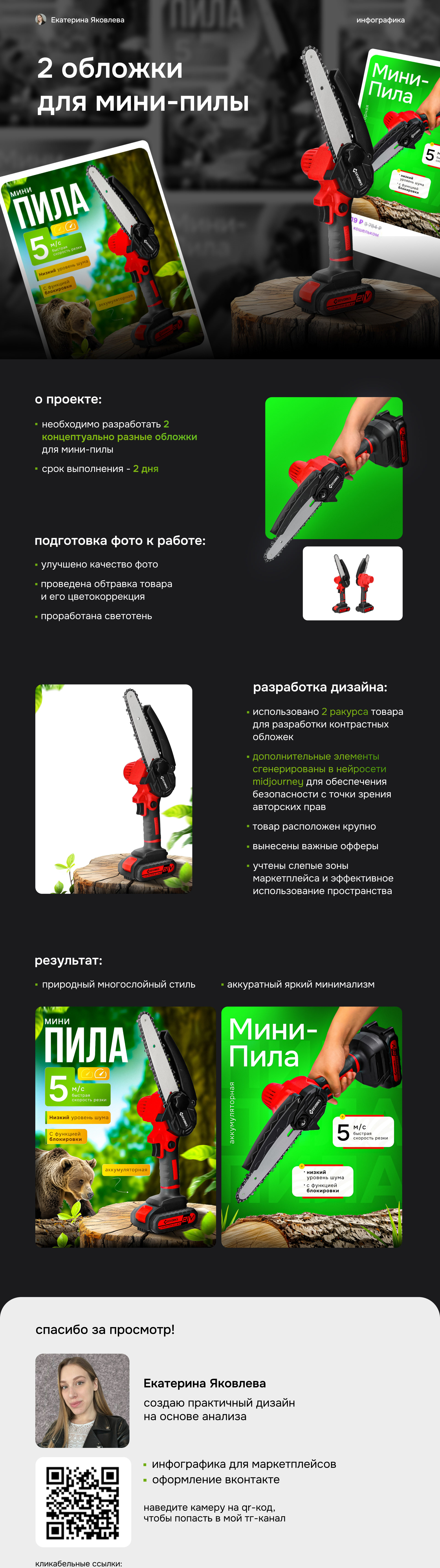 Инфографика|Карточка товара|Мини-пила — Изображение №1 — Графика, Маркетинг на Dprofile