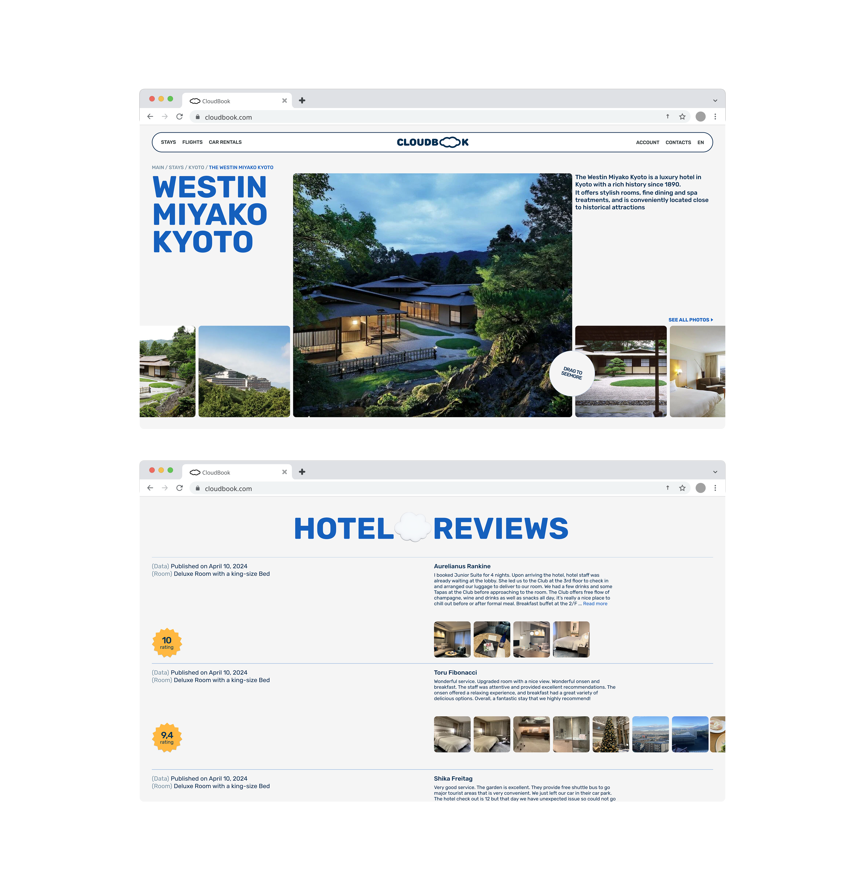 CLOUDBOOK | Travel service design concept — Изображение №10 — Интерфейсы, Брендинг на Dprofile
