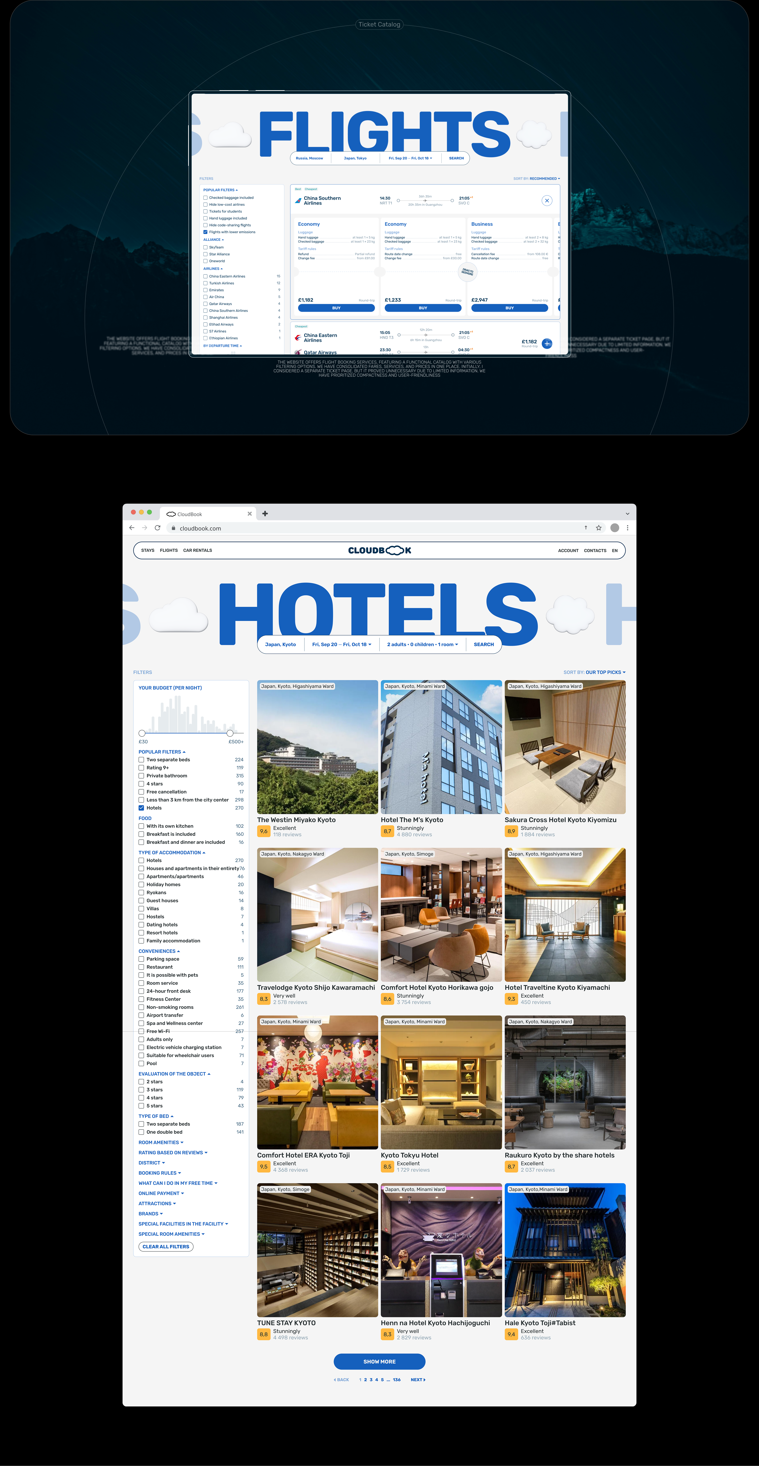 CLOUDBOOK | Travel service design concept — Изображение №6 — Интерфейсы, Брендинг на Dprofile