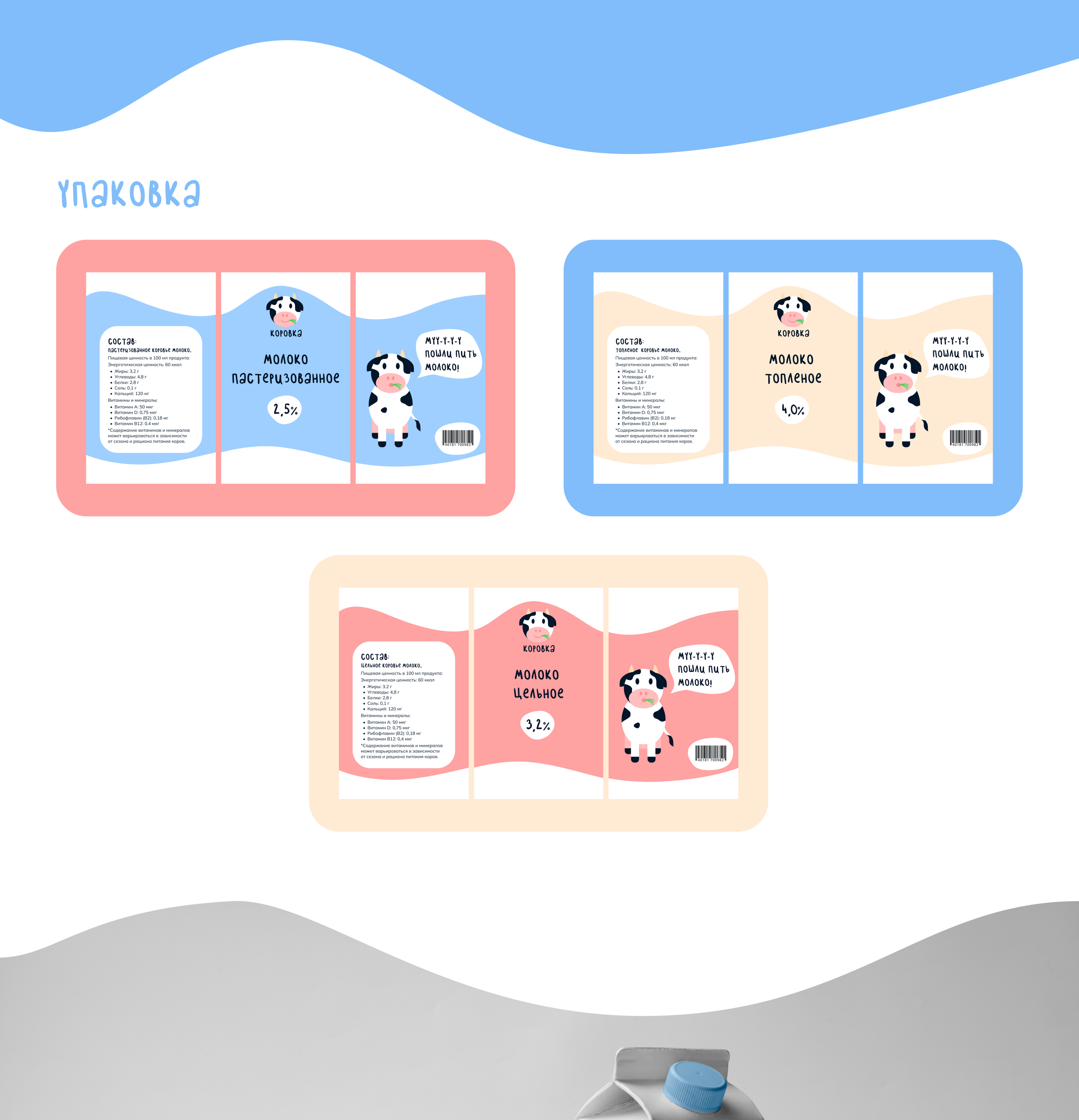 Landing page бренд молочной продукции — Изображение №7 — Интерфейсы, Брендинг на Dprofile