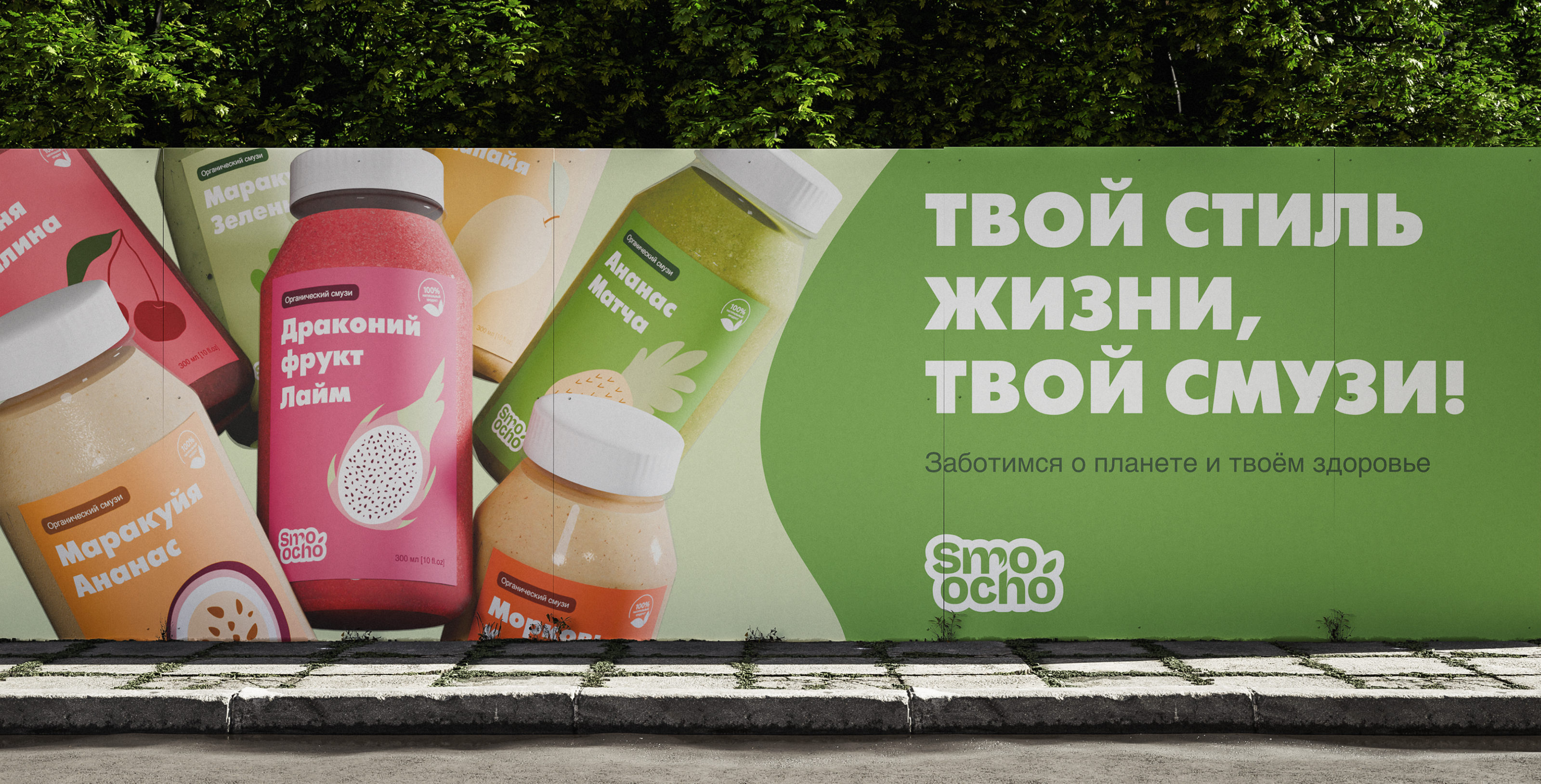 Smoocho | Branding & Packaging smoothies — Изображение №9 — Брендинг, 3D на Dprofile