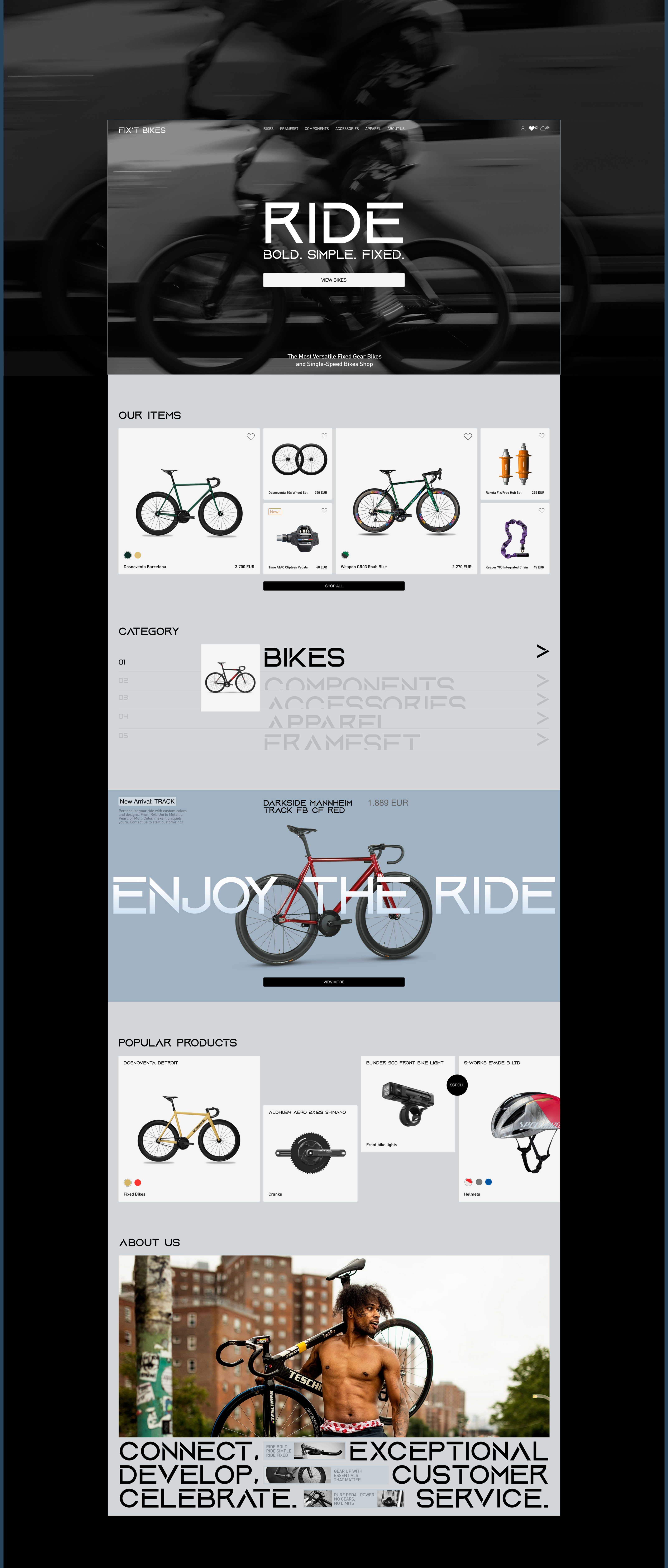 Дизайн интернет-магазина велосипедов Fix't Bikes — Изображение №4 — Интерфейсы, Графика на Dprofile