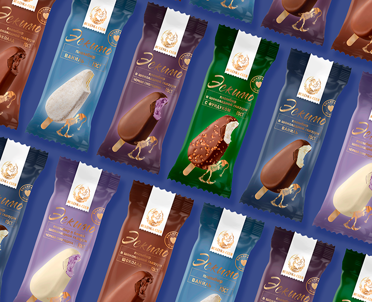 Ice Сream package design TM BURЁNKA CLUB — Брендинг, Графика на Dprofile