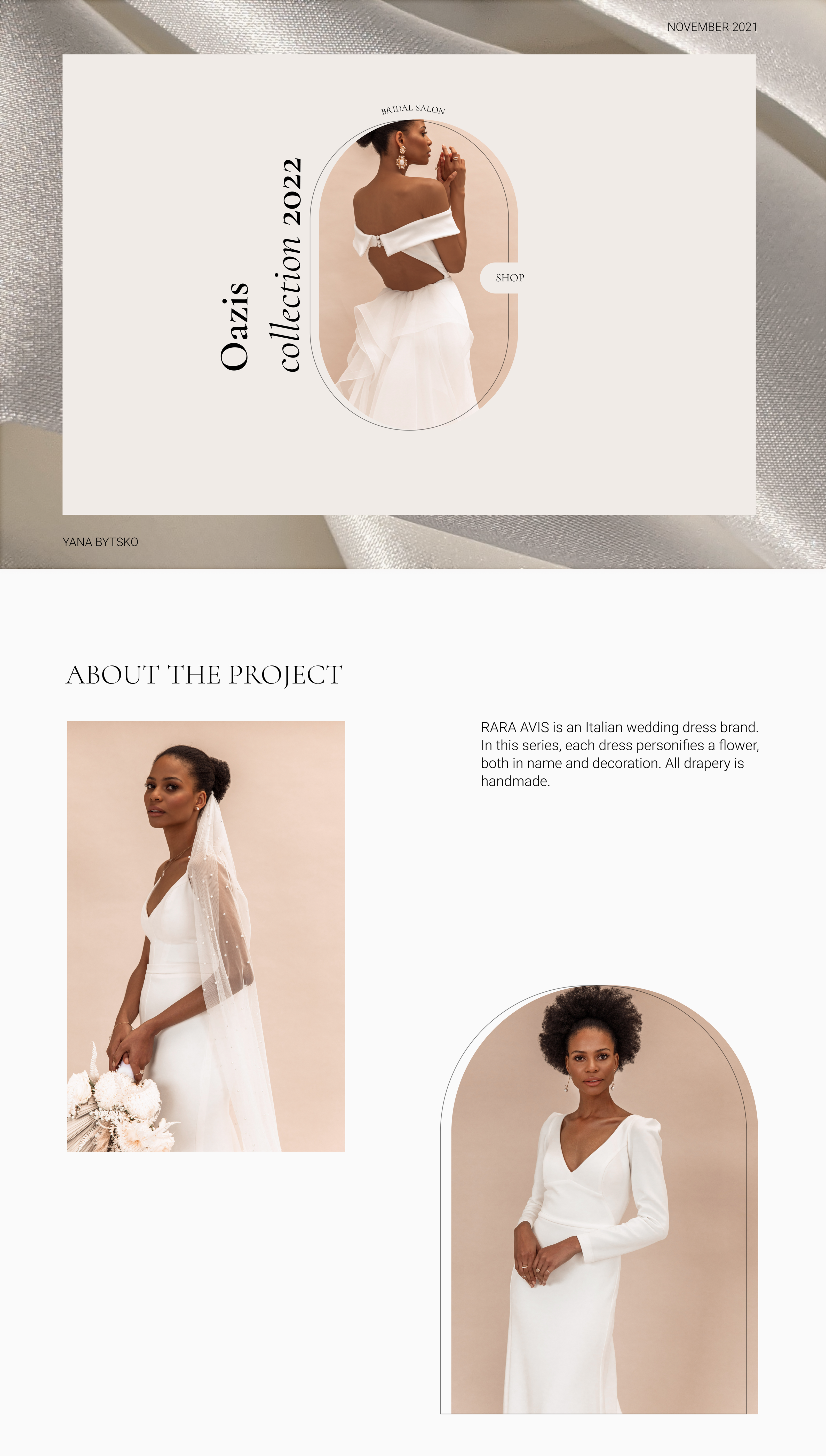 RARA AVIS - Bridal salon & Online store — Изображение №1 — Интерфейсы на Dprofile