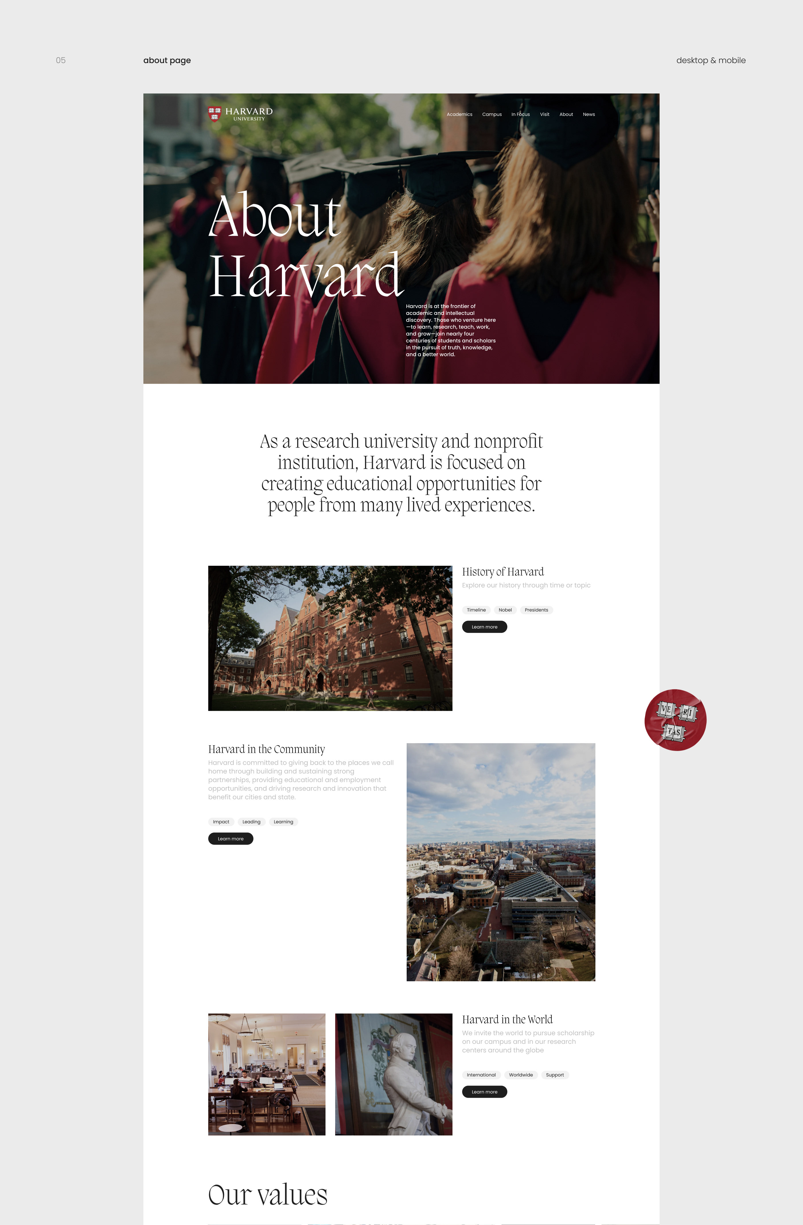 Harvard University. Corporate site. Redesign — Изображение №8 — Анимация, Интерфейсы на Dprofile
