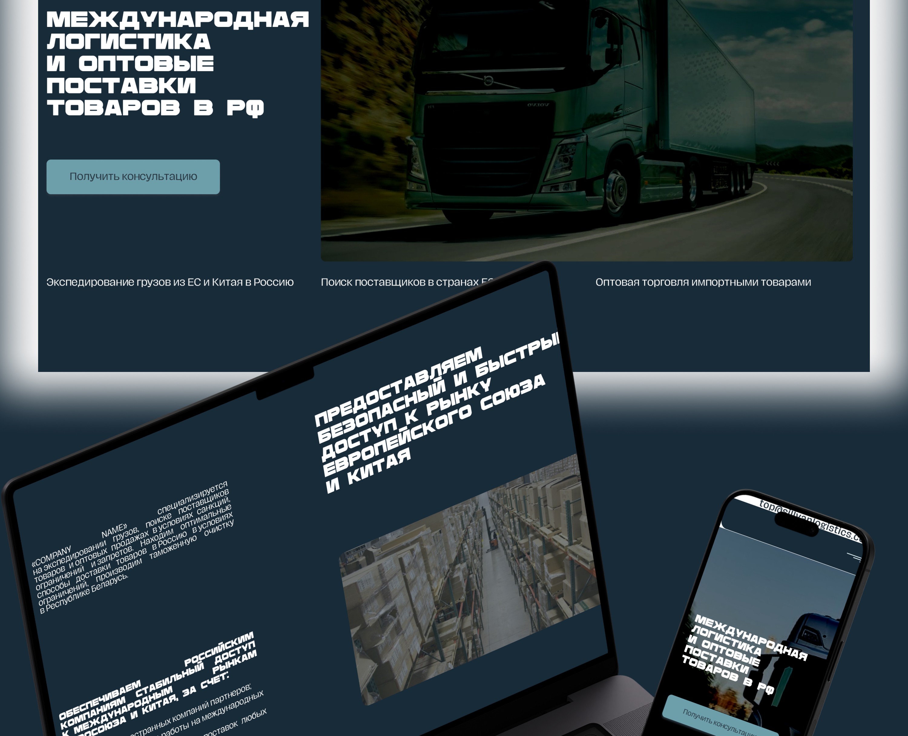 Логистическая компания - редизайн сайта — Интерфейсы, Брендинг на Dprofile