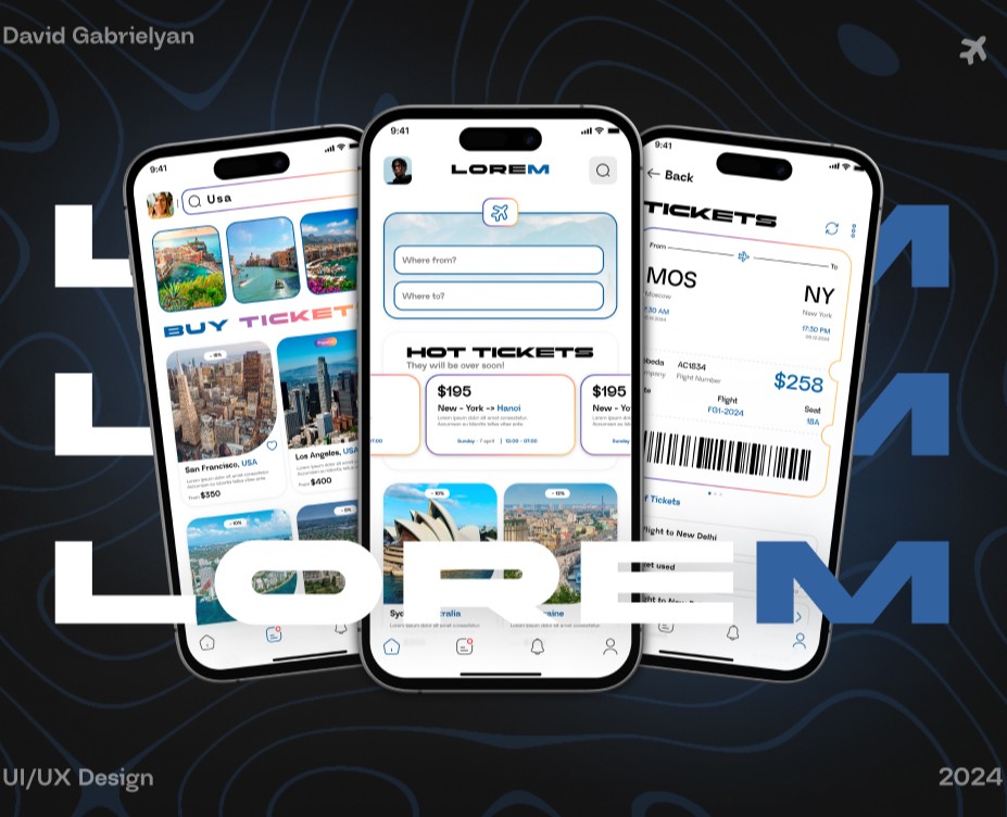 Приложения для продажи билетов UI/UX Desing — Интерфейсы на Dprofile