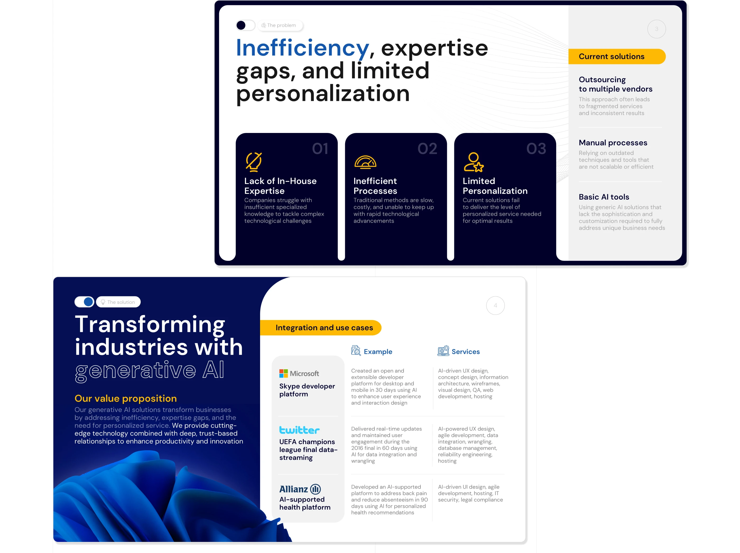 Дизайн PITCH DECK для AI-консалтинга | Presentation — Изображение №4 — Графика, Маркетинг на Dprofile