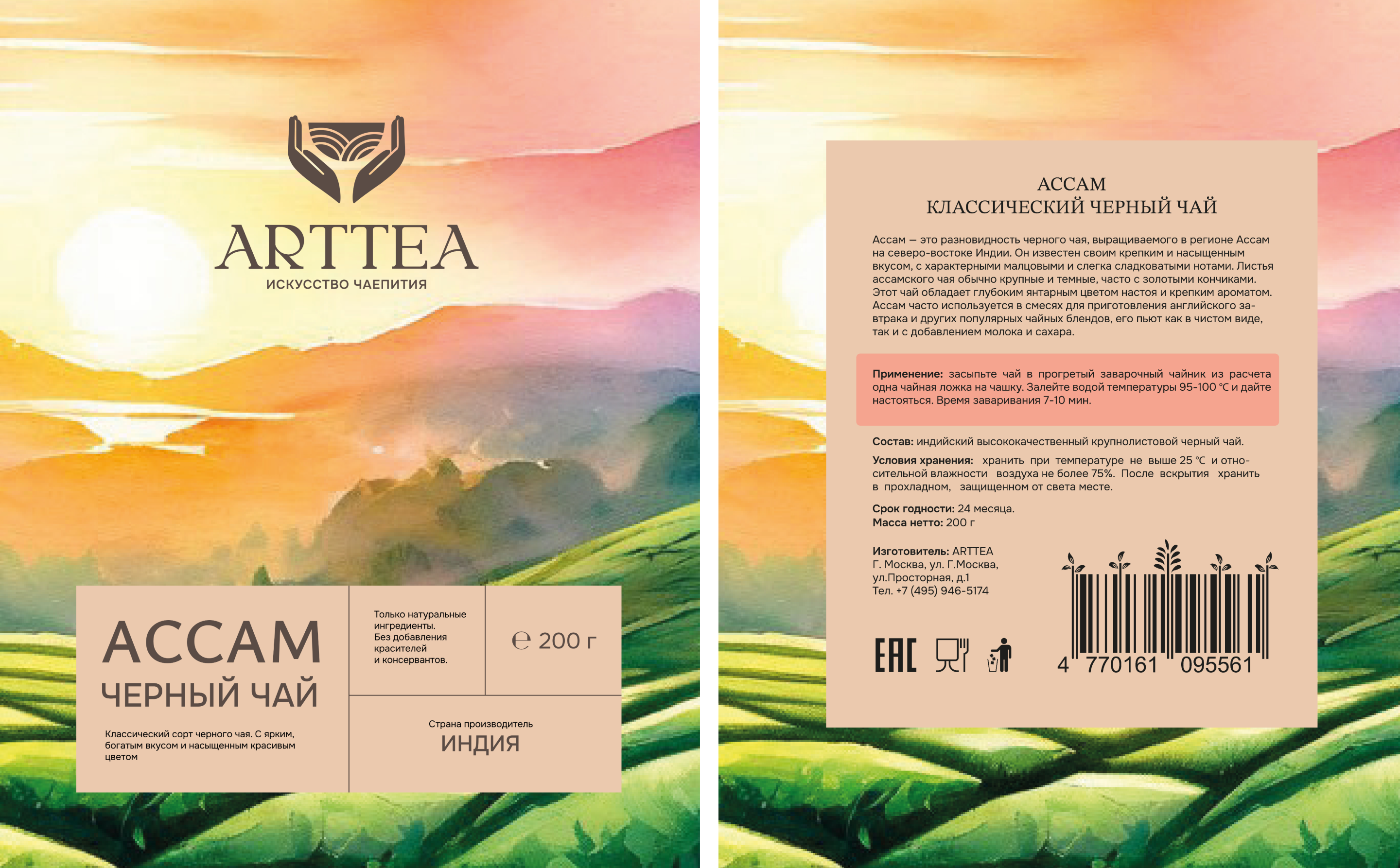 Логотип и упаковка для бренда чая ARTTEA — Изображение №10 — Брендинг на Dprofile