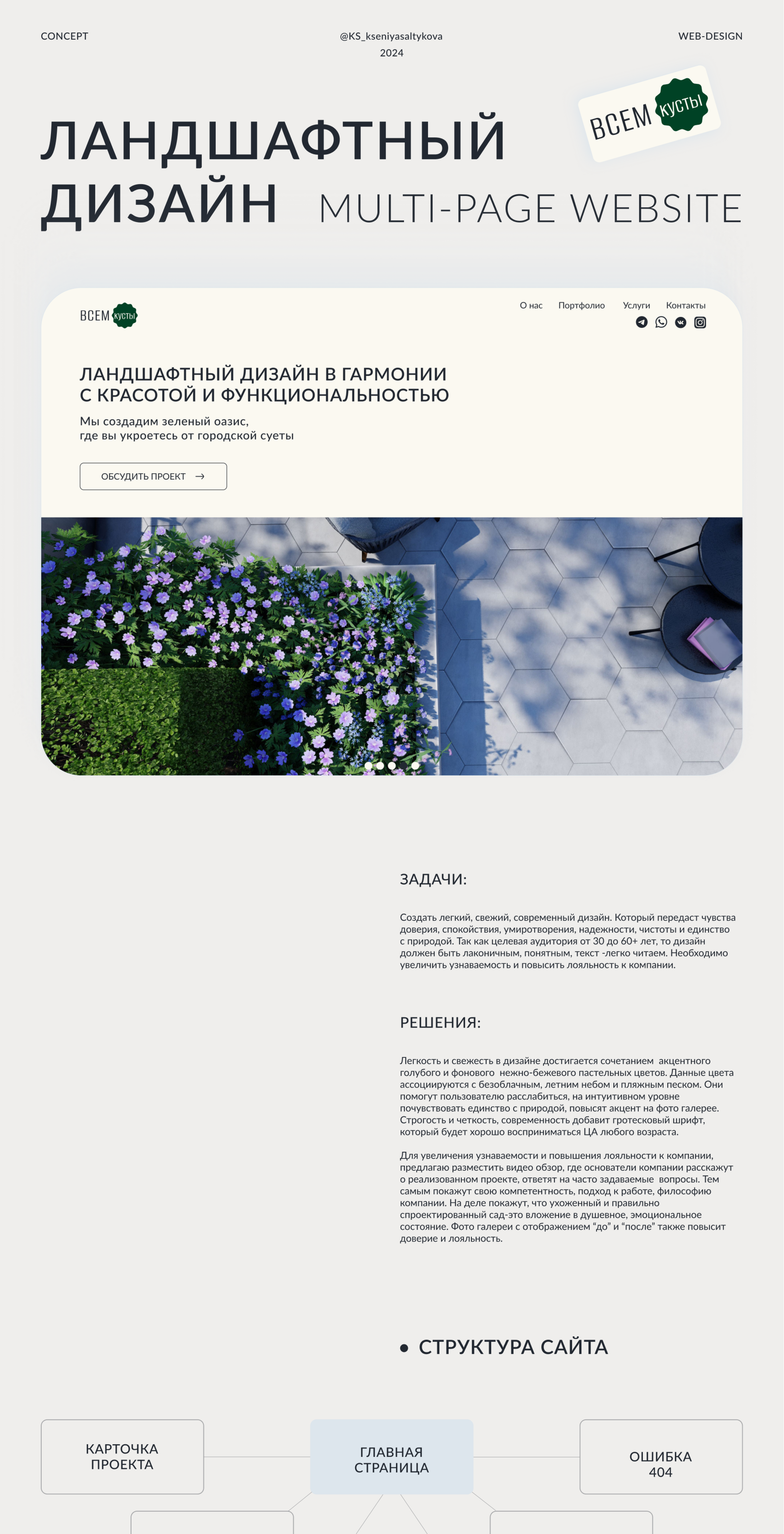 Сайт для компании по ландшафтному дизайну — Изображение №1 — Интерфейсы на Dprofile
