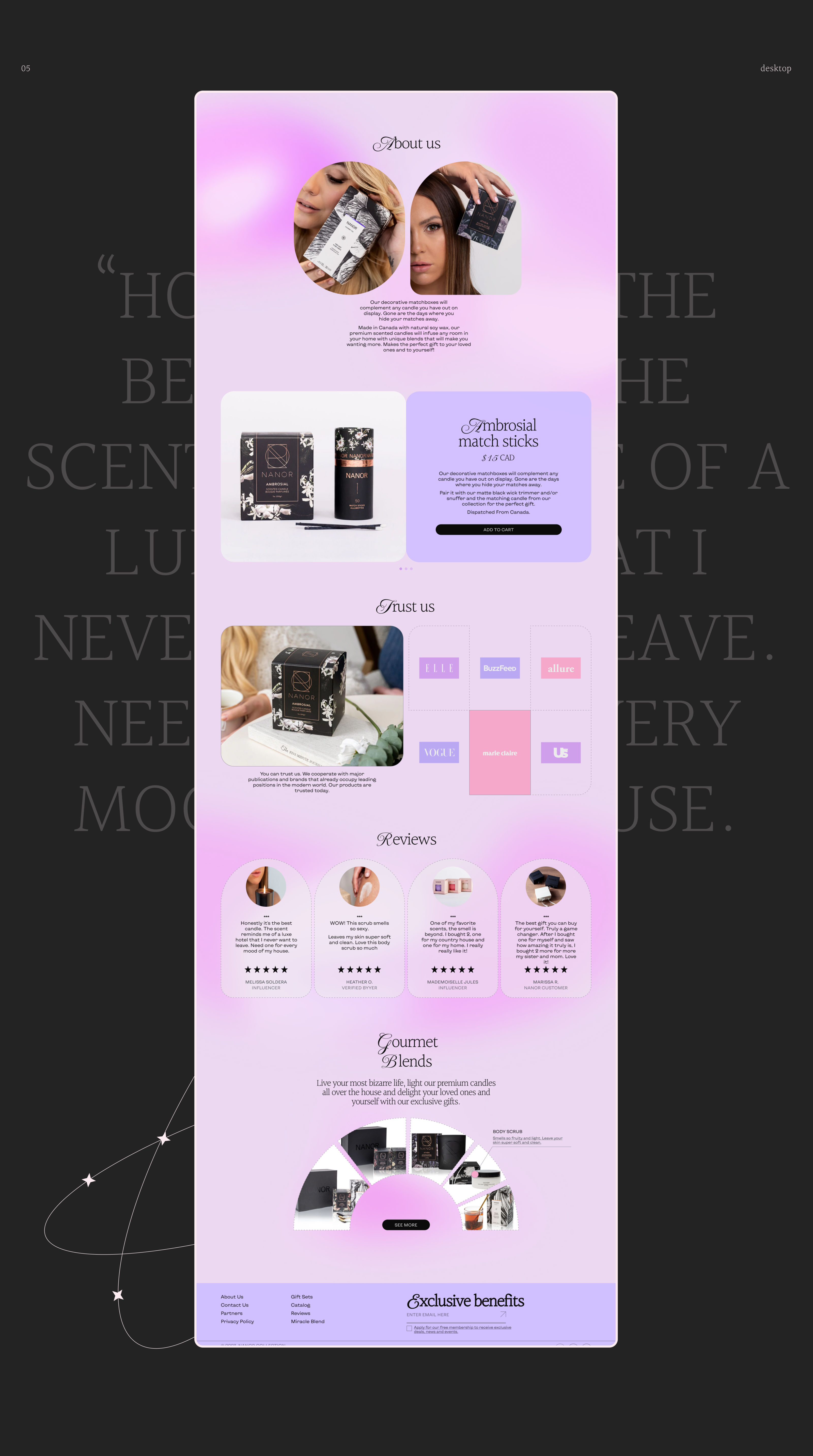 NANOR / LANDING PAGE — Изображение №7 — Интерфейсы на Dprofile