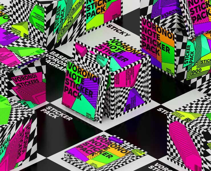 Упаковка стикеров для заметок VORONOI на Dprofile