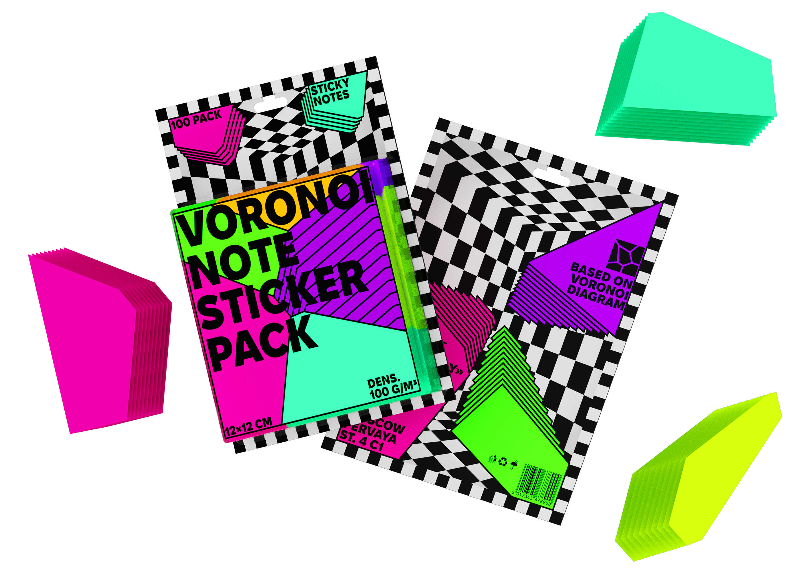 Упаковка стикеров для заметок VORONOI — Изображение №8 — Брендинг, Графика на Dprofile