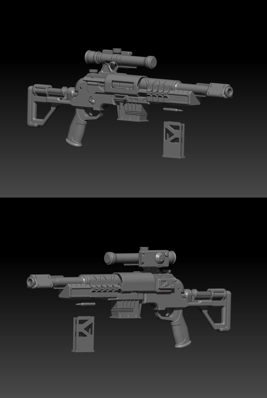 3D модель оружия футуристического — Изображение №1 — 3D на Dprofile
