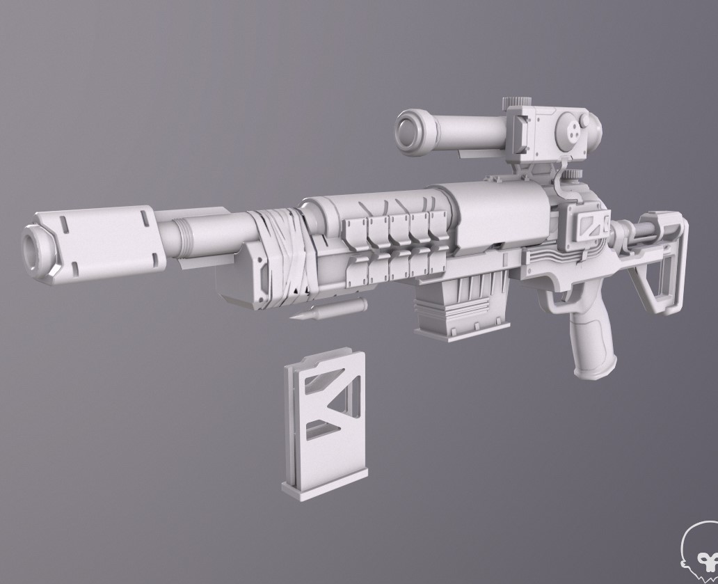 3D модель оружия футуристического — Изображение №3 — 3D на Dprofile
