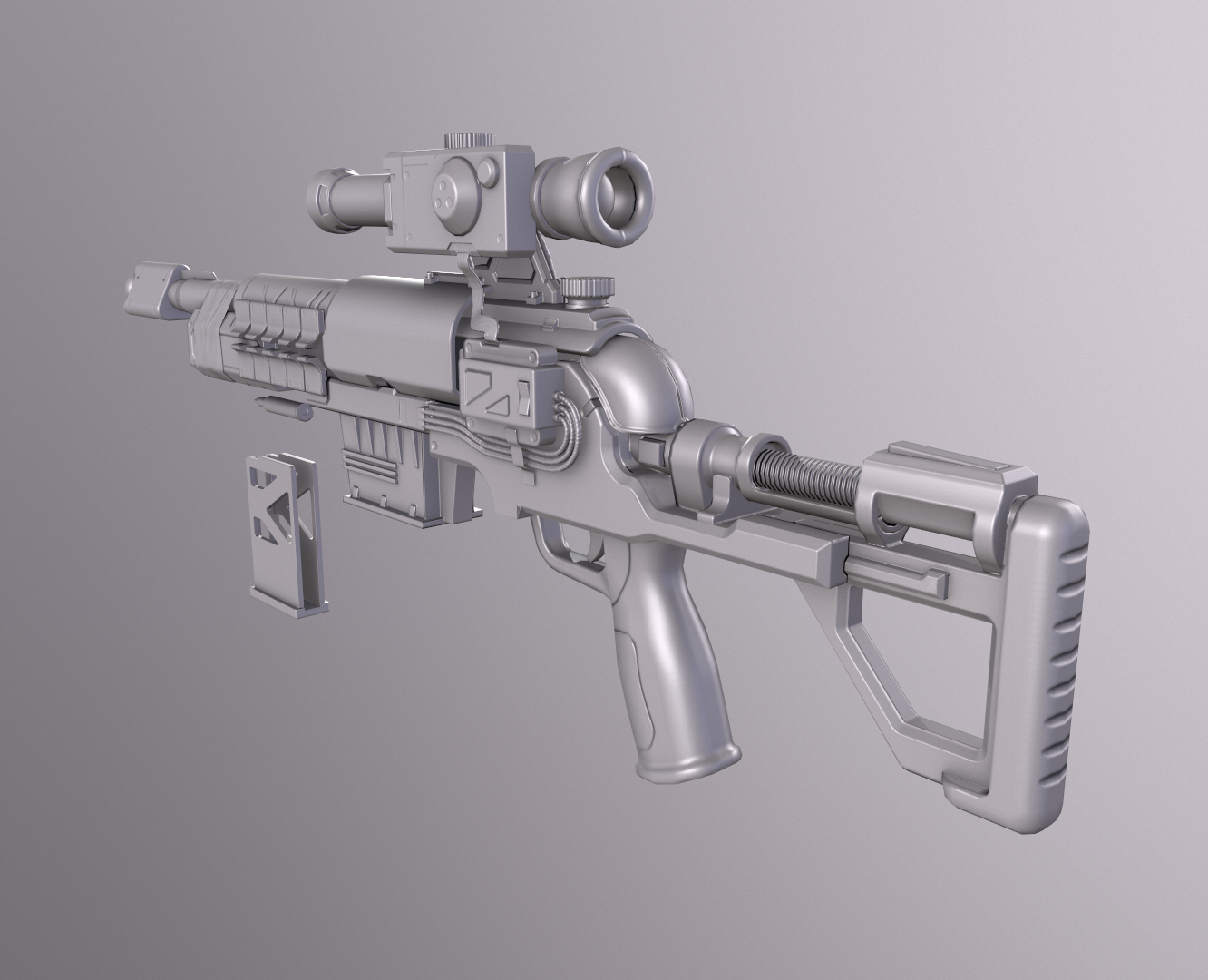 3D модель оружия футуристического — 3D на Dprofile