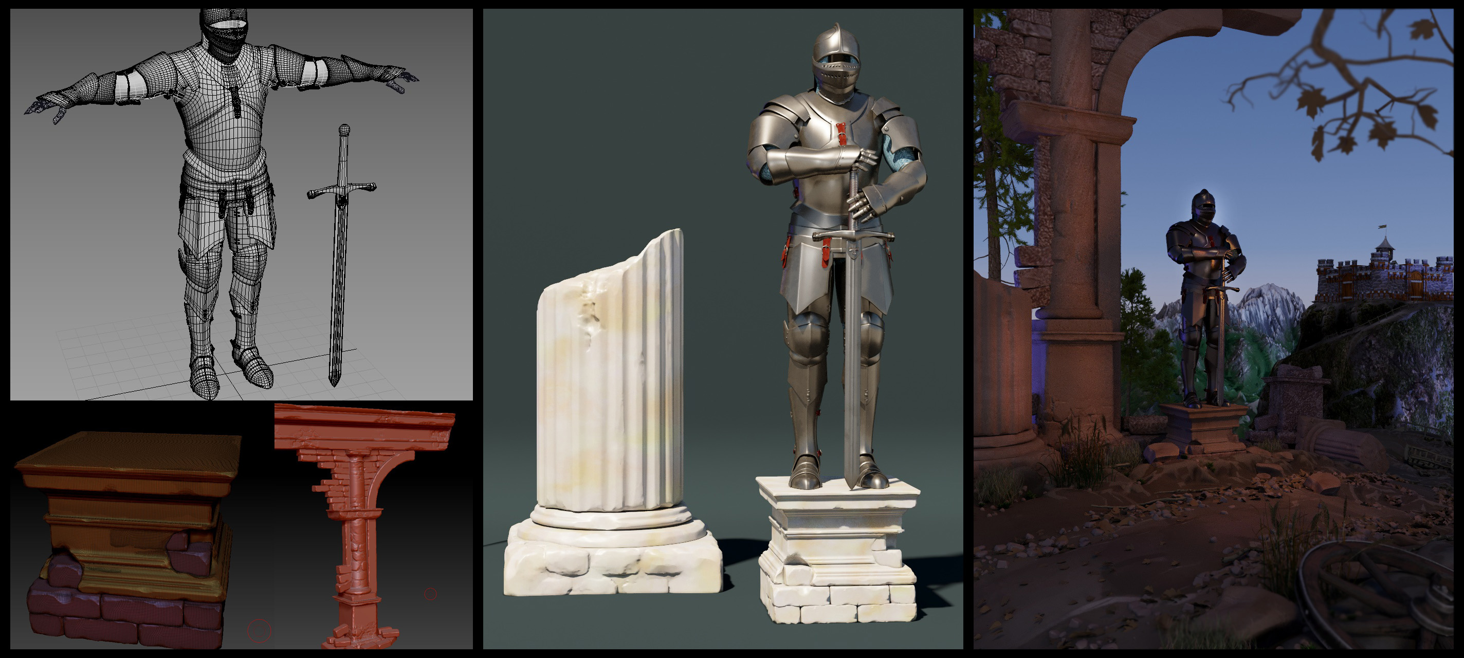 3Д модель доспехов с окружением — Изображение №1 — 3D на Dprofile