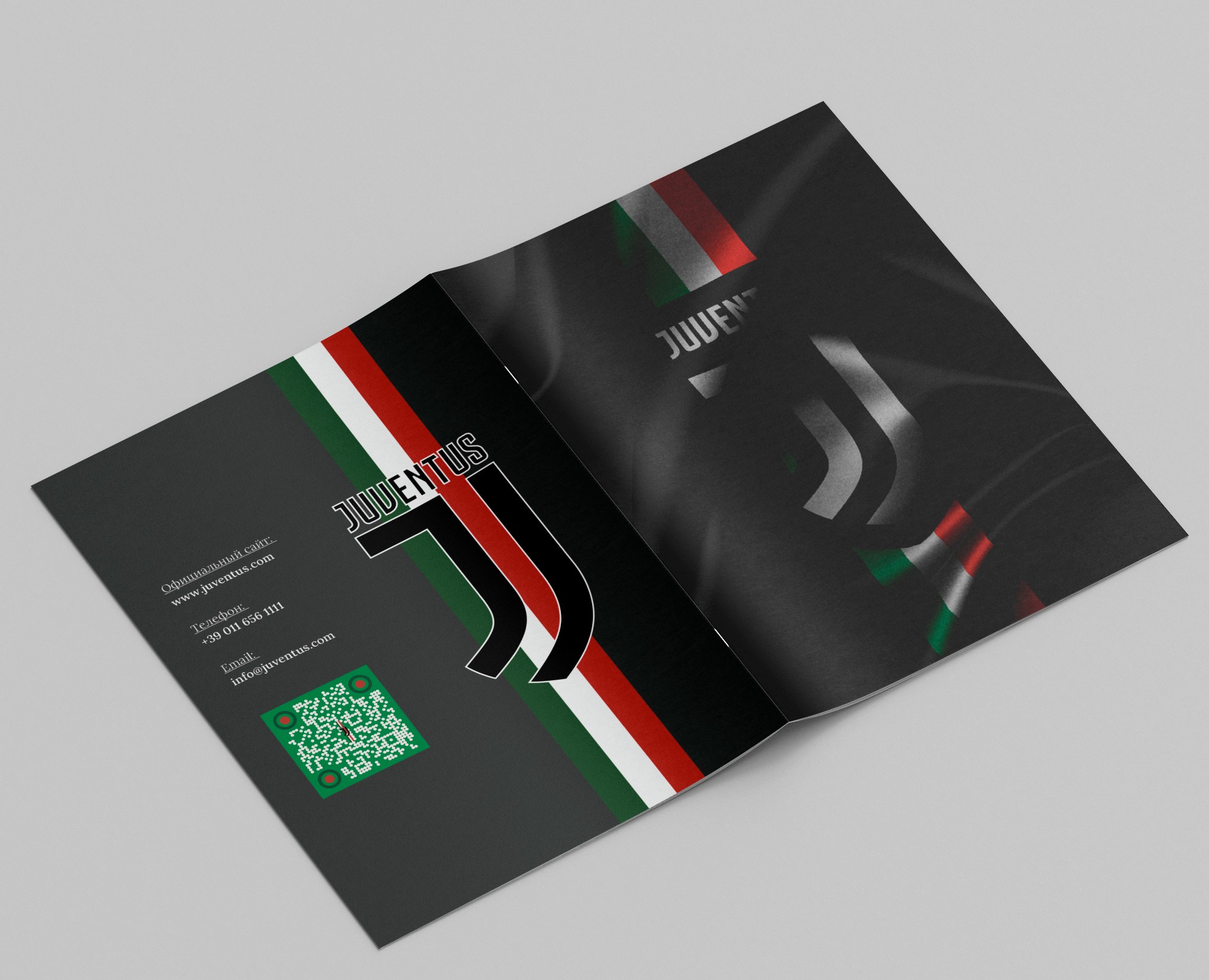 Juventus, вёрстка крупного буклета на Dprofile
