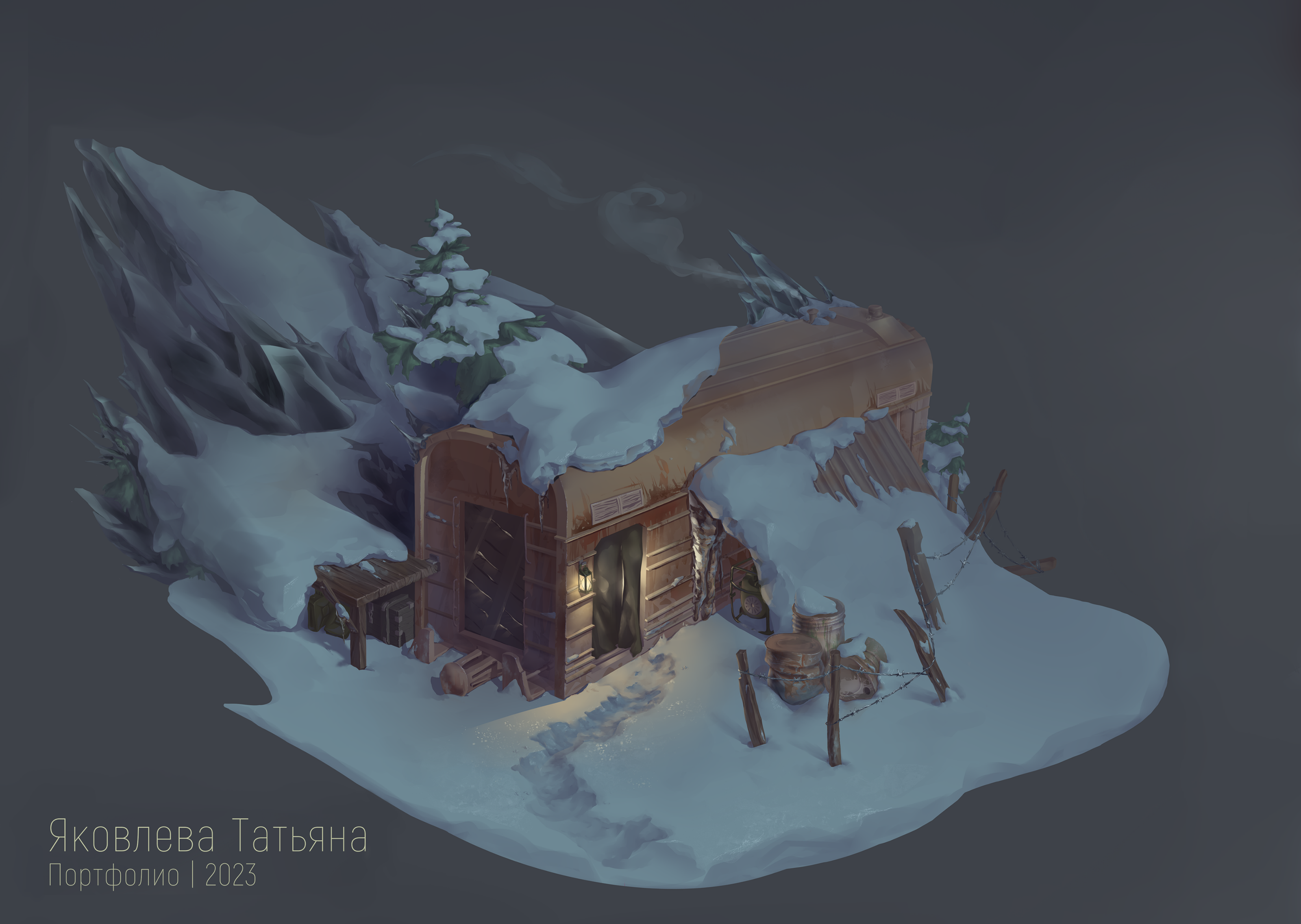 Уединенное место - Концепт-арт элементов локации — Изображение №3 — Иллюстрация на Dprofile