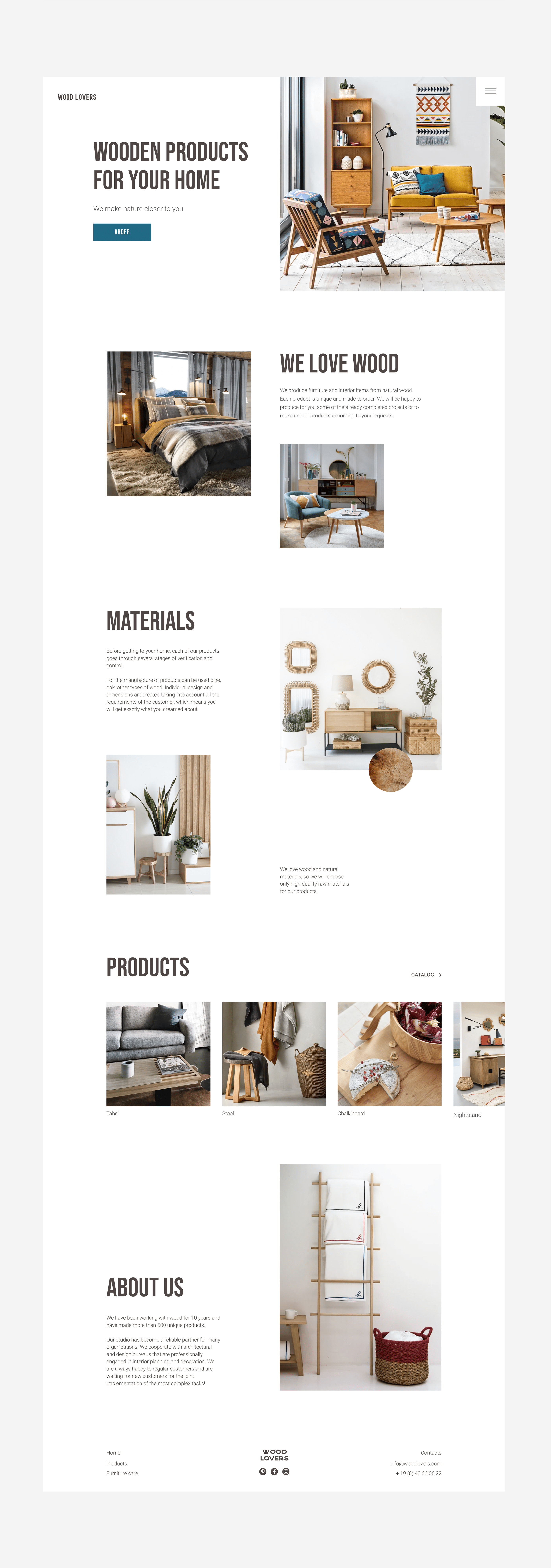 Wood Furniture E-commerce concept — Изображение №2 — Интерфейсы на Dprofile