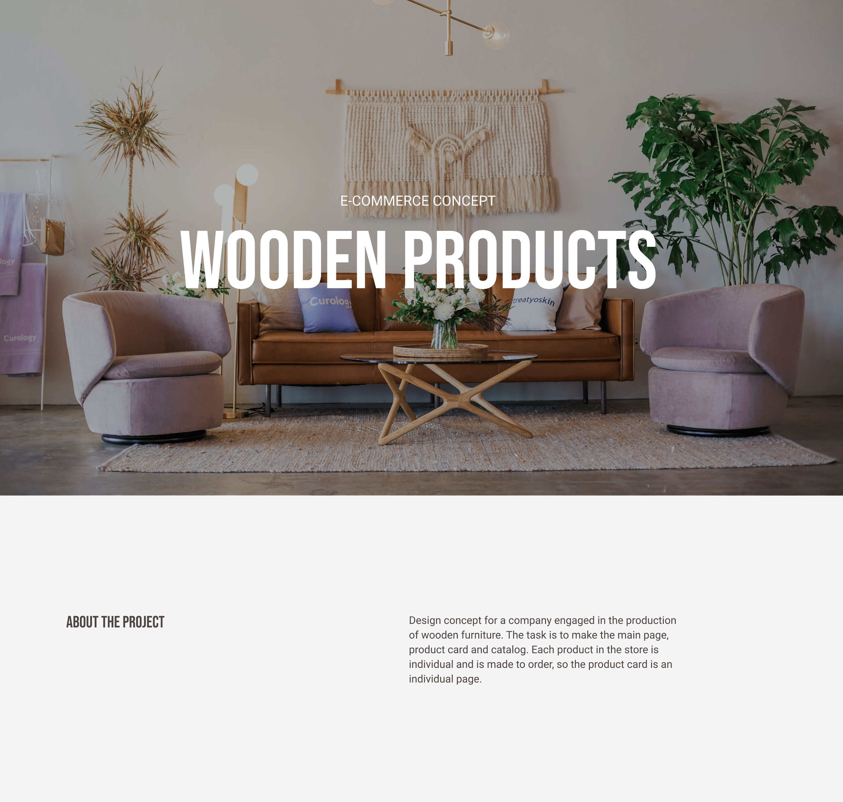 Wood Furniture E-commerce concept — Изображение №1 — Интерфейсы на Dprofile