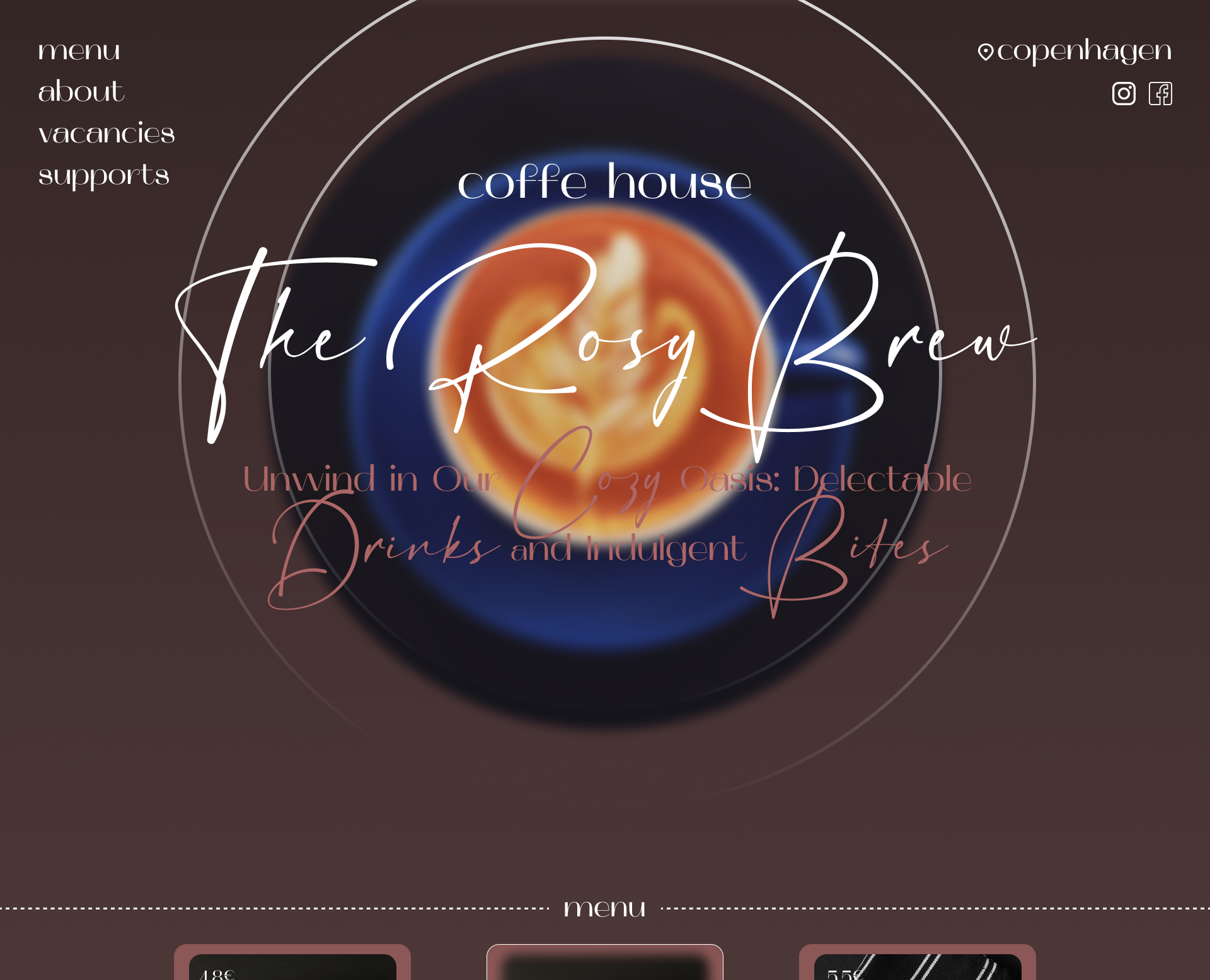Web design for coffee house на Dprofile