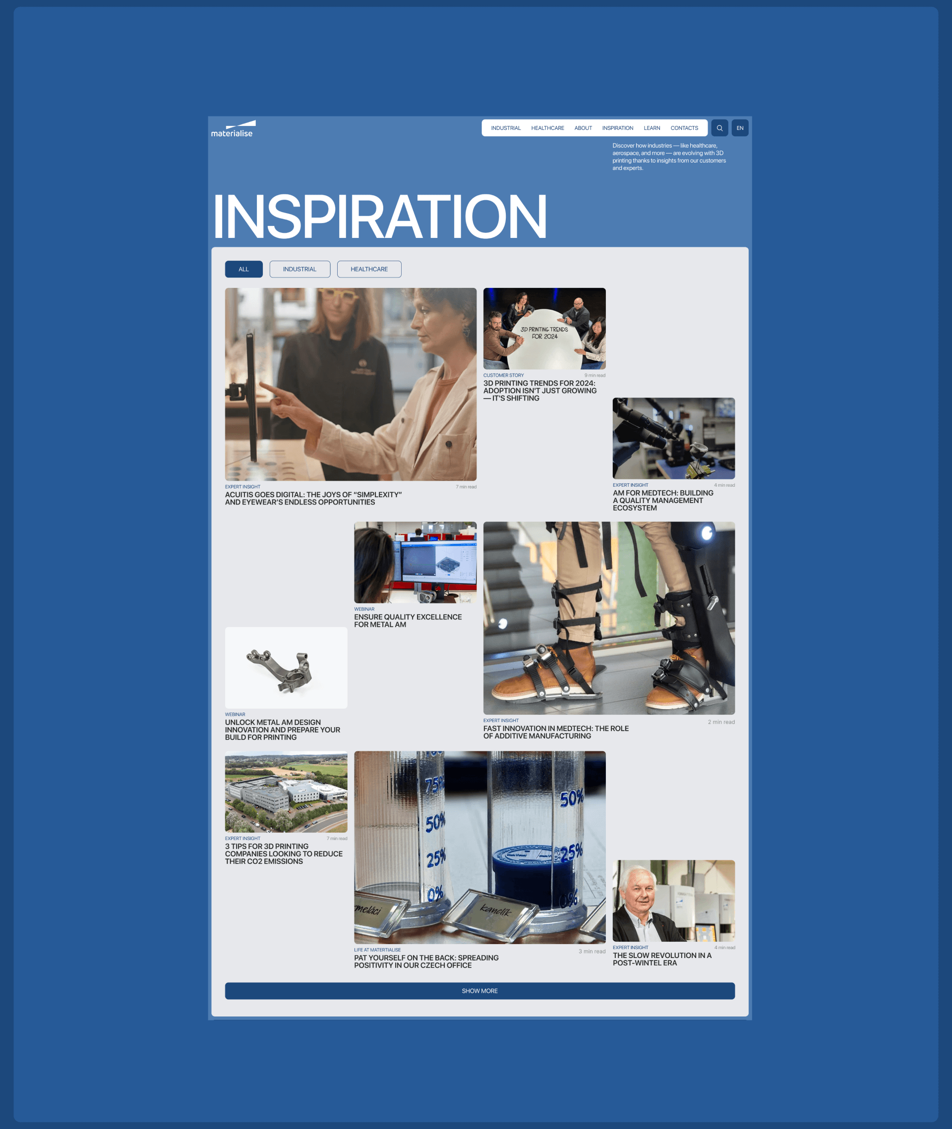 Materialise | Corporate website — Изображение №9 — Интерфейсы на Dprofile