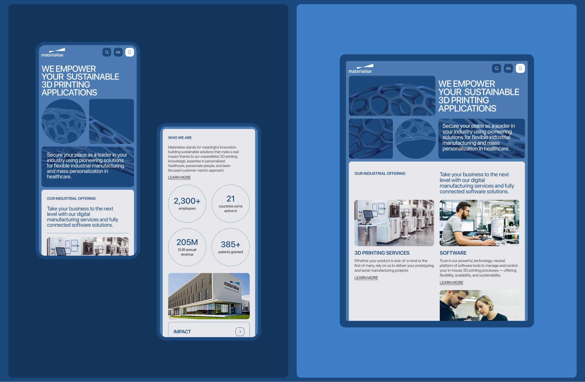 Materialise | Corporate website — Изображение №3 — Интерфейсы на Dprofile