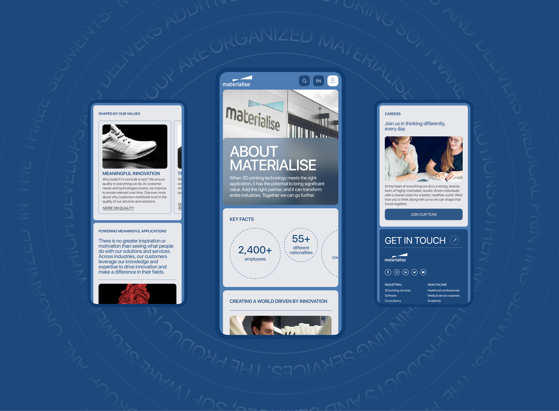 Materialise | Corporate website — Изображение №12 — Интерфейсы на Dprofile
