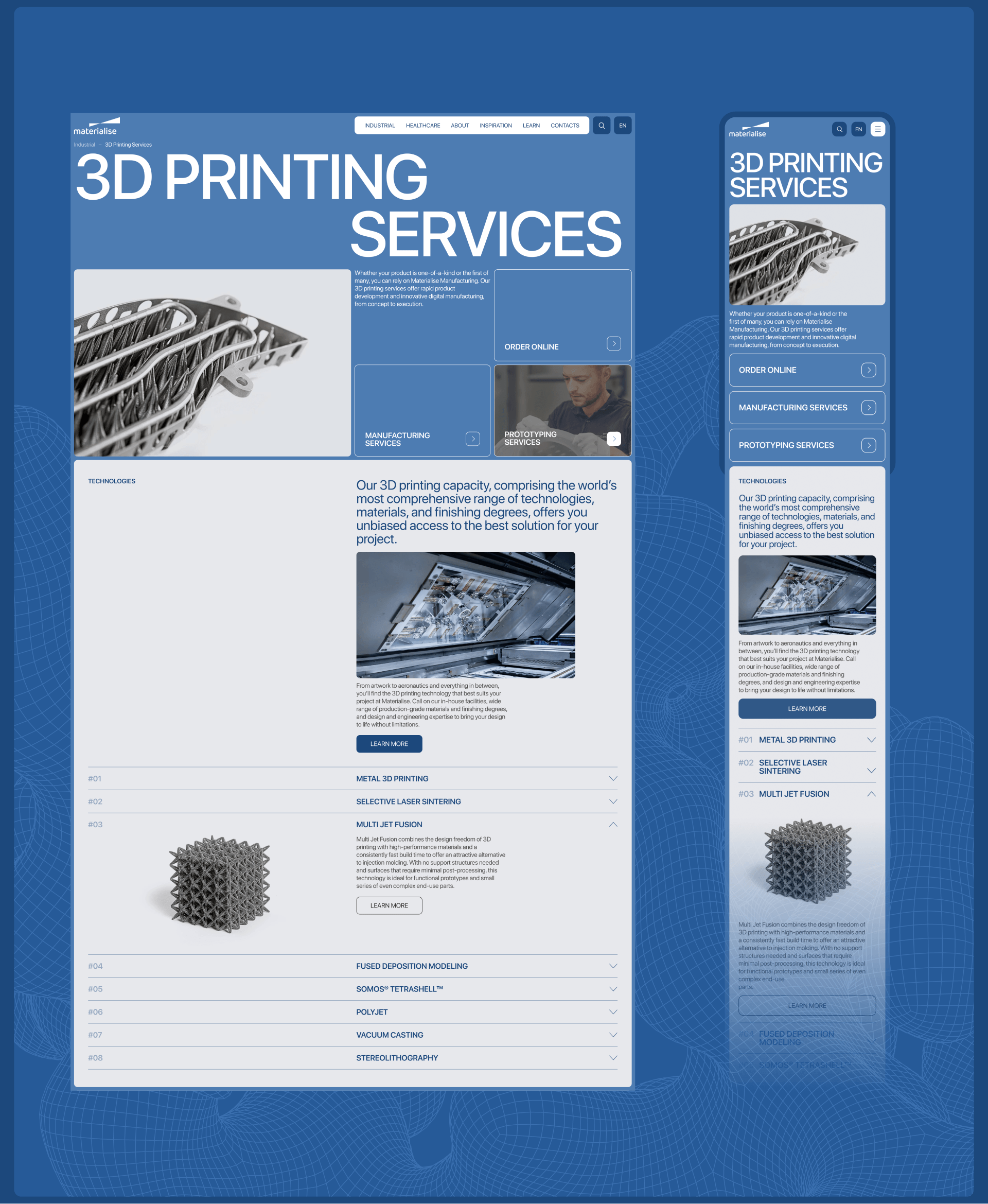 Materialise | Corporate website — Изображение №5 — Интерфейсы на Dprofile