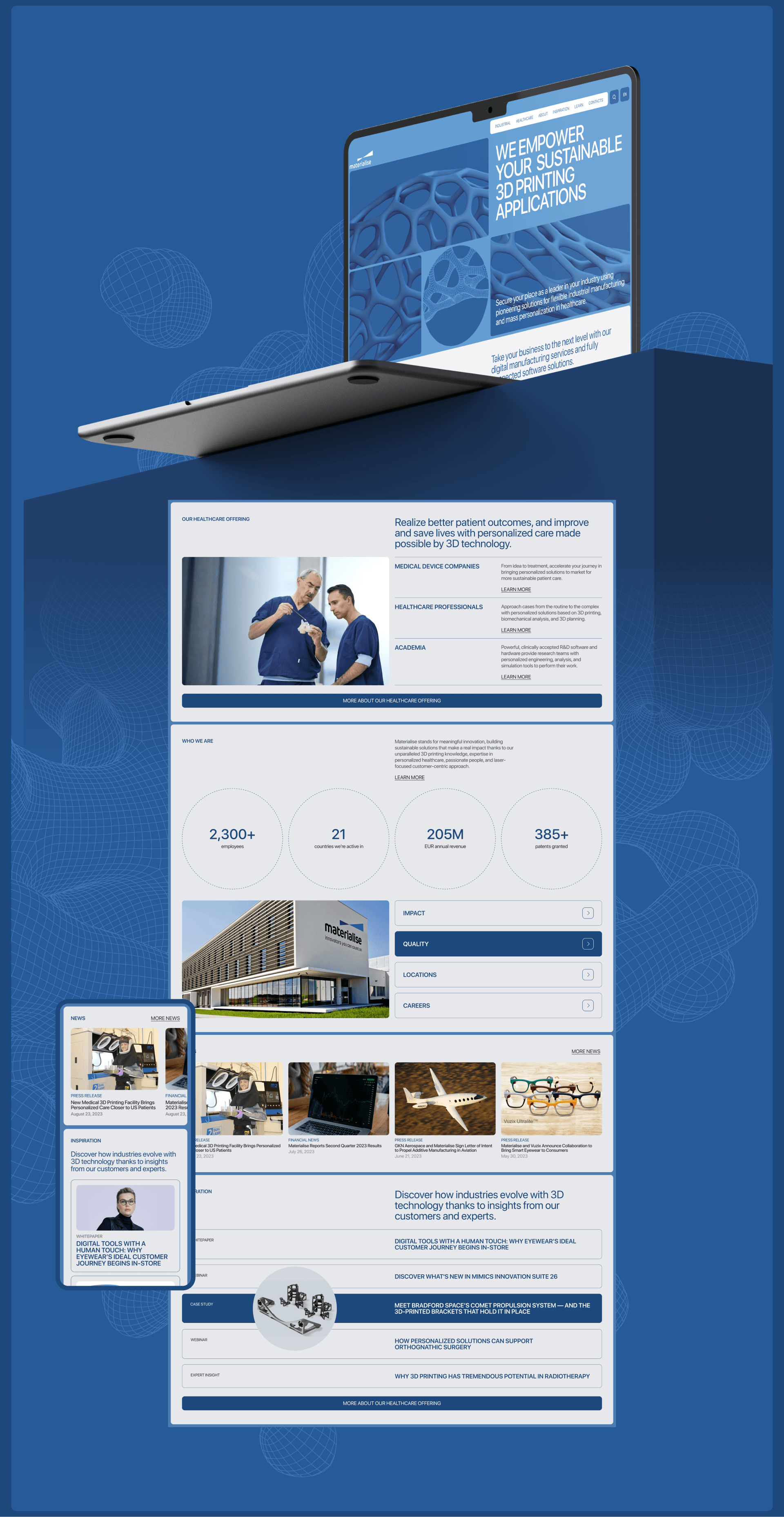 Materialise | Corporate website — Изображение №2 — Интерфейсы на Dprofile