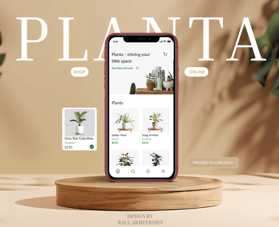 Мобильное приложение Растения | Веб-дизайн | Planta — Интерфейсы, Брендинг на Dprofile