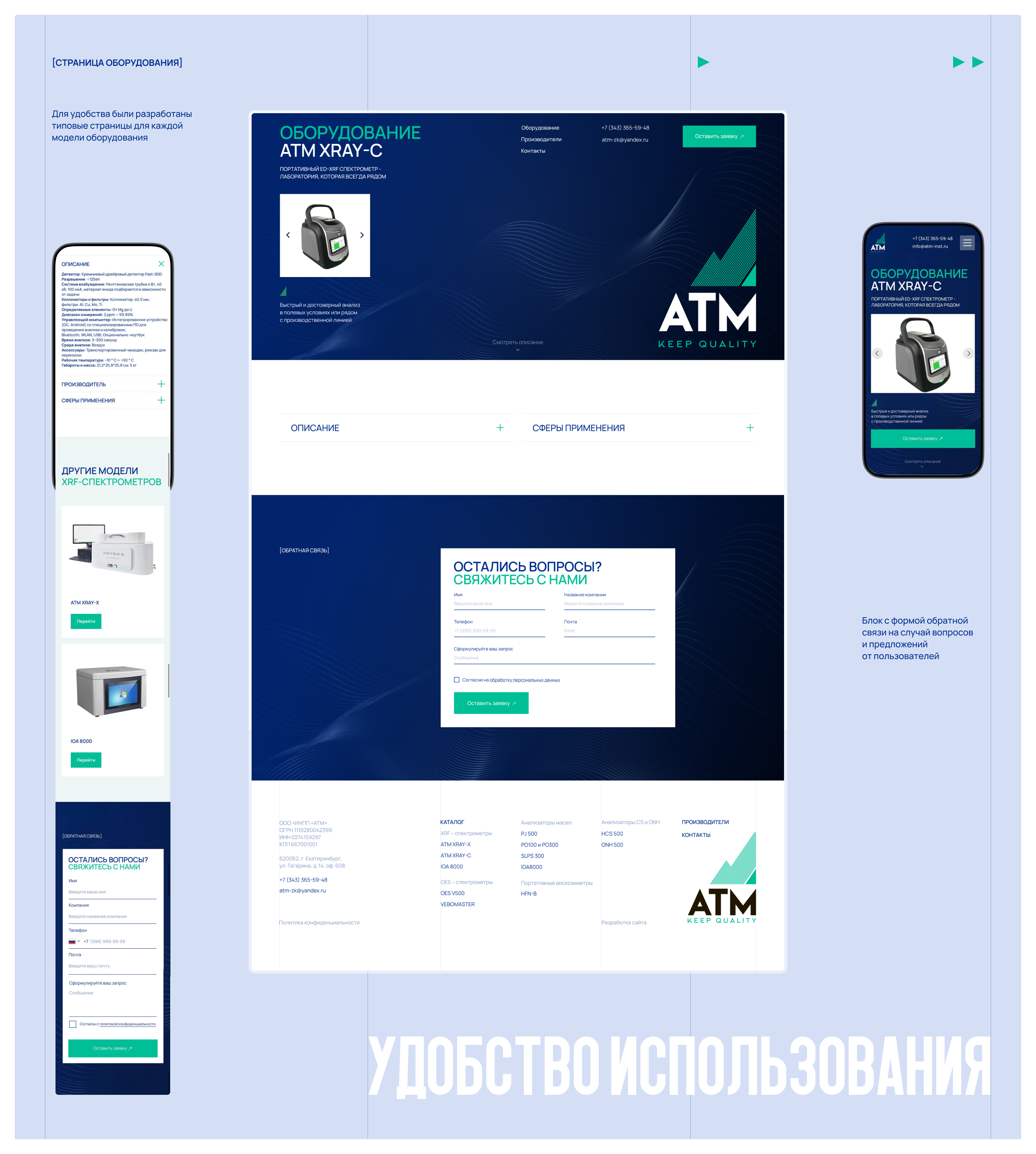 Сайт-визитка для компании АТМ — Изображение №9 — Интерфейсы на Dprofile