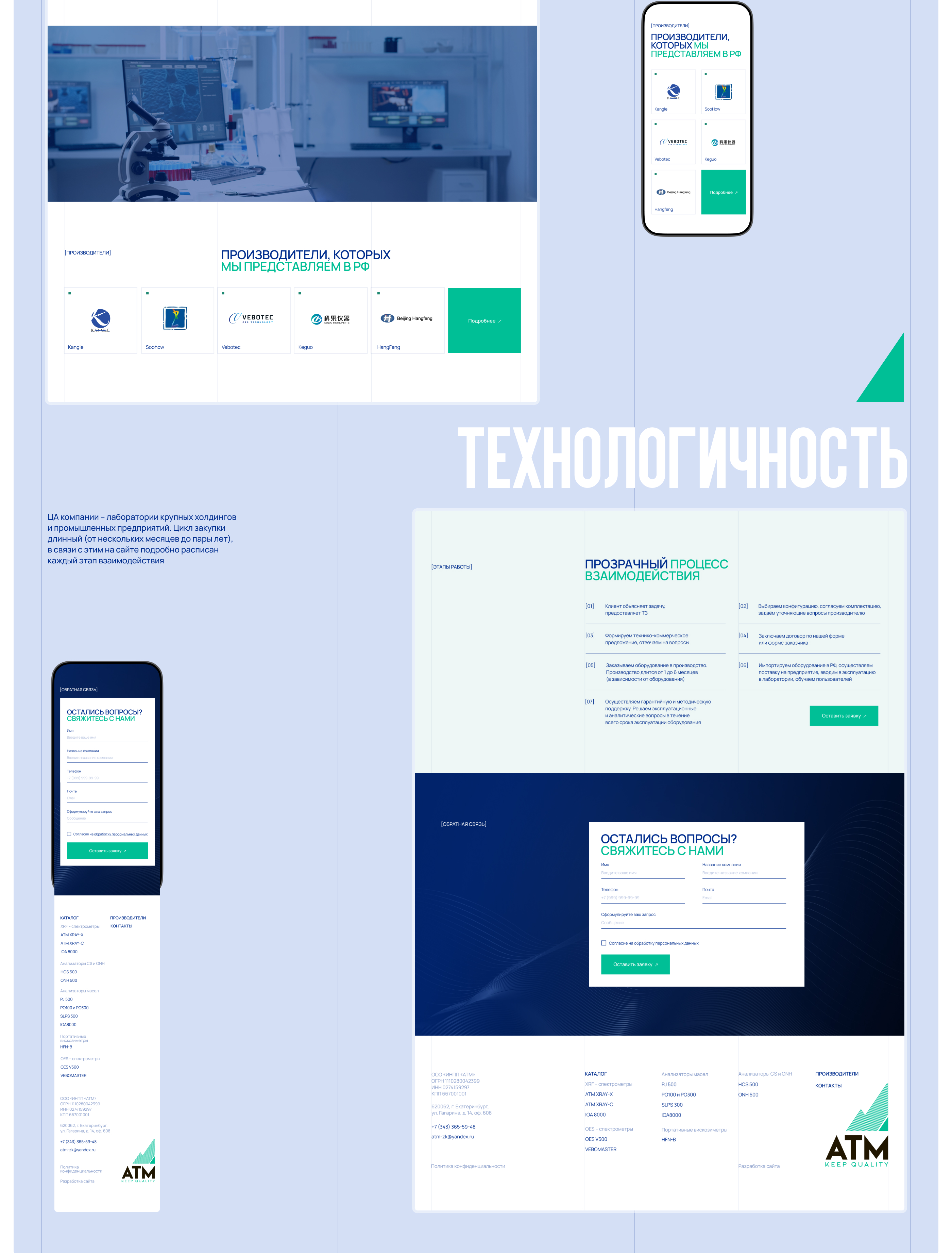 Сайт-визитка для компании АТМ — Изображение №4 — Интерфейсы на Dprofile