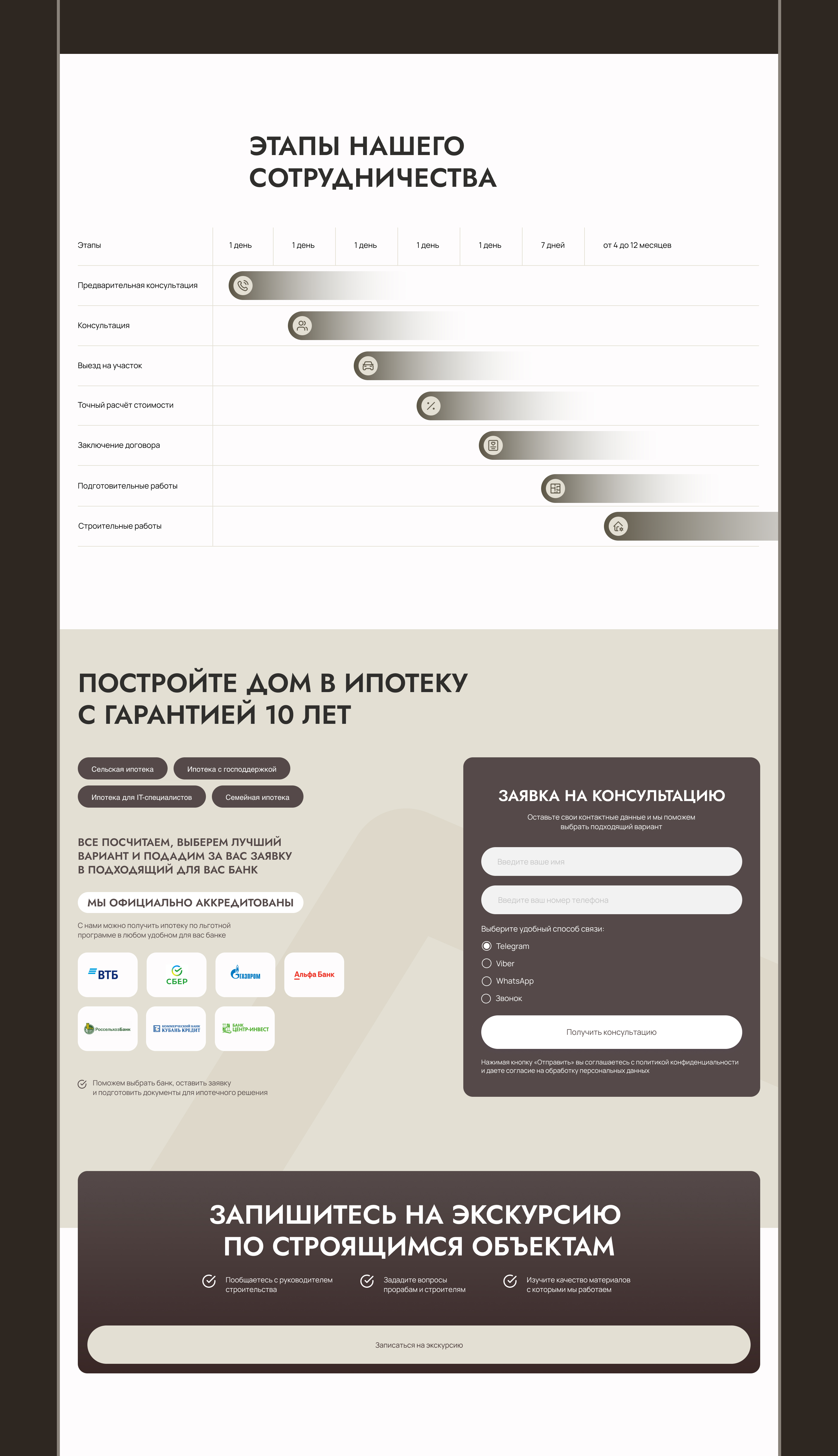Сайт-визитка для строительной компании — Изображение №5 — Интерфейсы на Dprofile