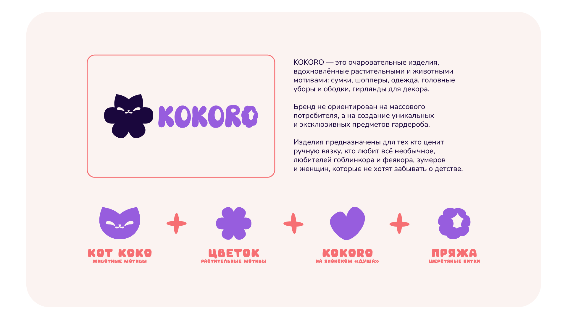 KOKORO вязаная одежда и аксессуары — Изображение №2 — Брендинг, Графика на Dprofile
