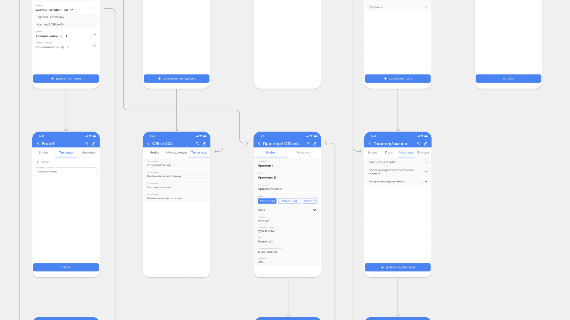 Проект CRM системы для обслуживания офисной техники — Изображение №18 — Интерфейсы на Dprofile