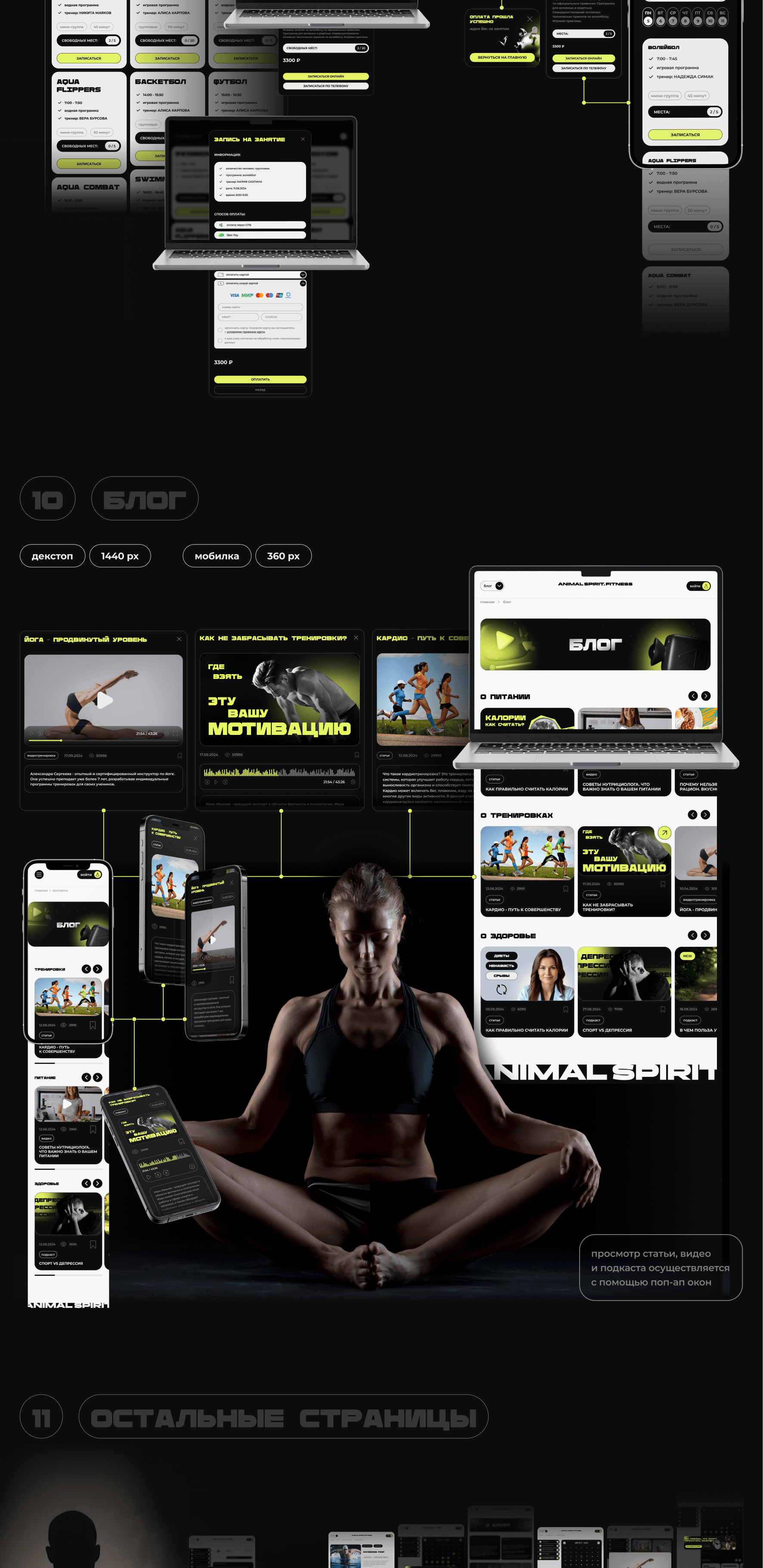 UX/UI design concept for Fitness club “ANIMAL SPIRIT” — Изображение №8 — Интерфейсы, Брендинг на Dprofile