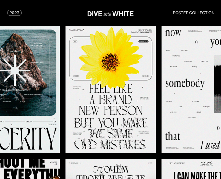 Dive into White / Posters Collection — Графика на Dprofile