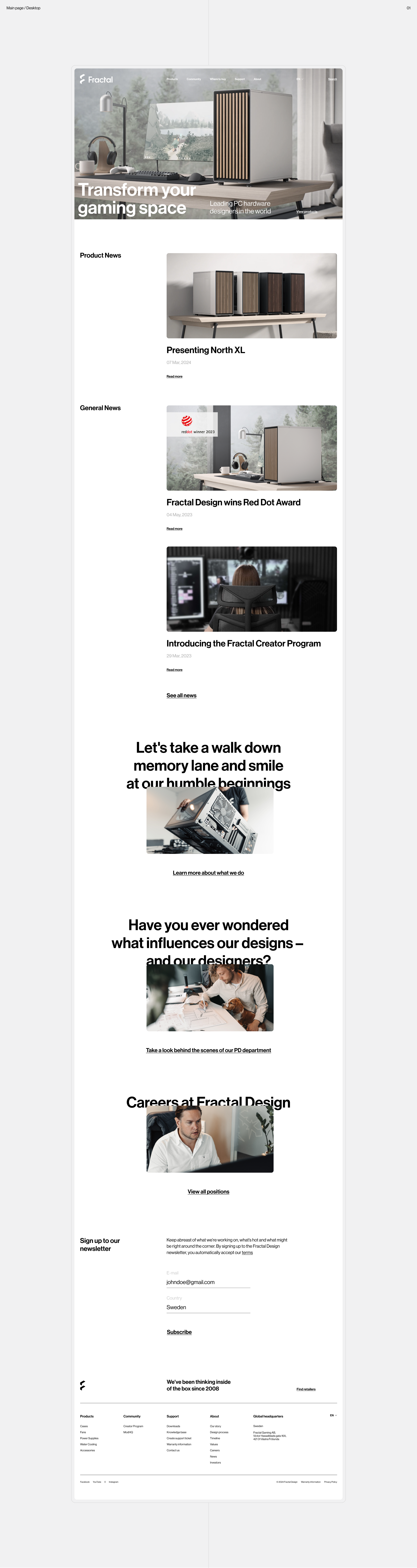 Fractal Design® — Website UI/UX — Изображение №2 — Интерфейсы на Dprofile