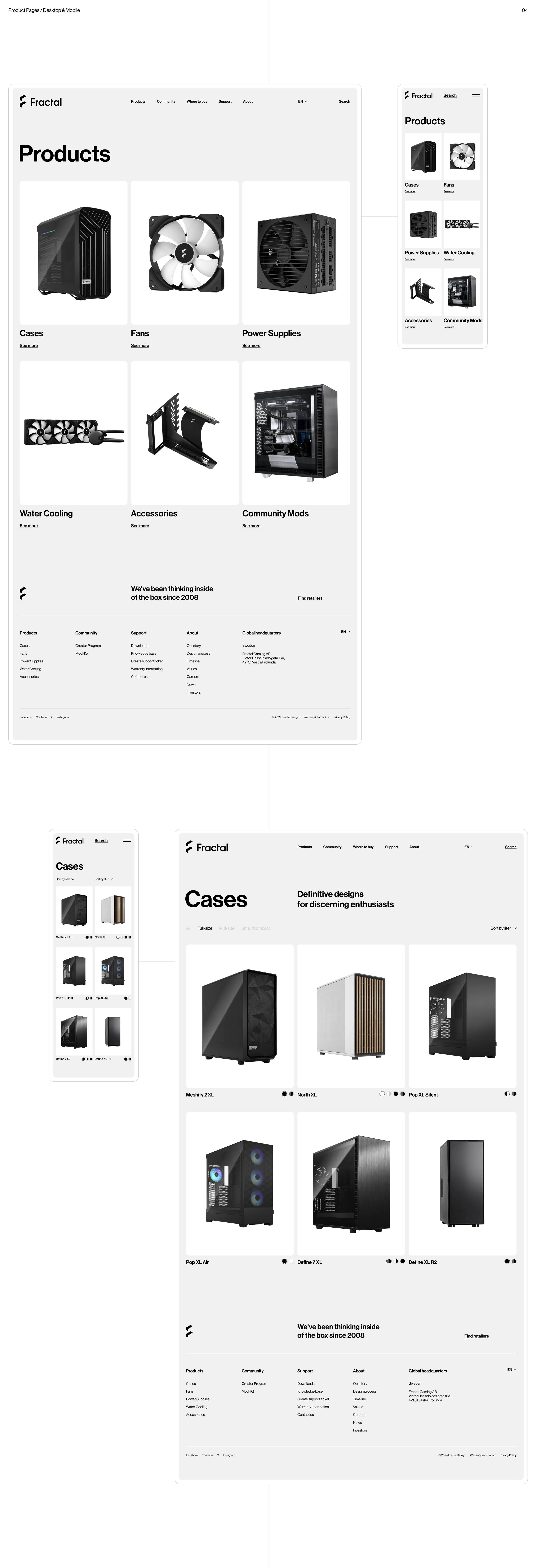 Fractal Design® — Website UI/UX — Изображение №5 — Интерфейсы на Dprofile