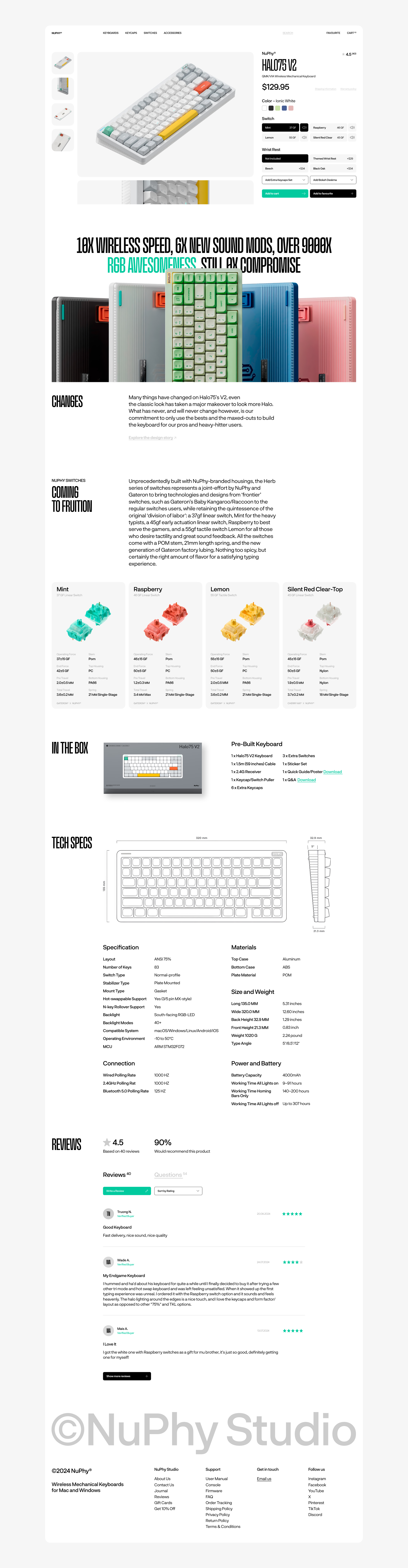 NuPhy® — Website UI/UX — Изображение №12 — Интерфейсы на Dprofile