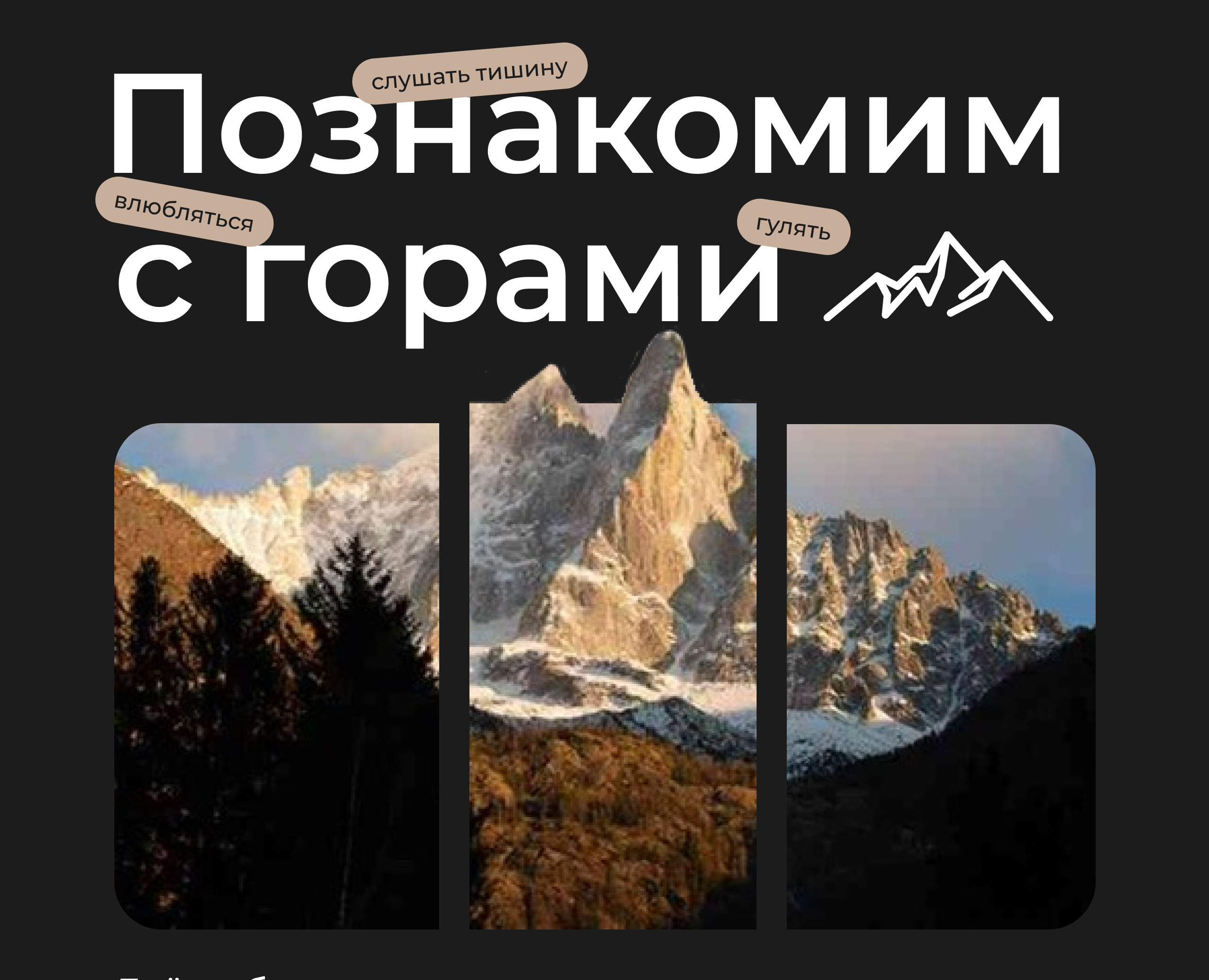 Introducing the mountains | Website | Веб-сайт — Интерфейсы на Dprofile